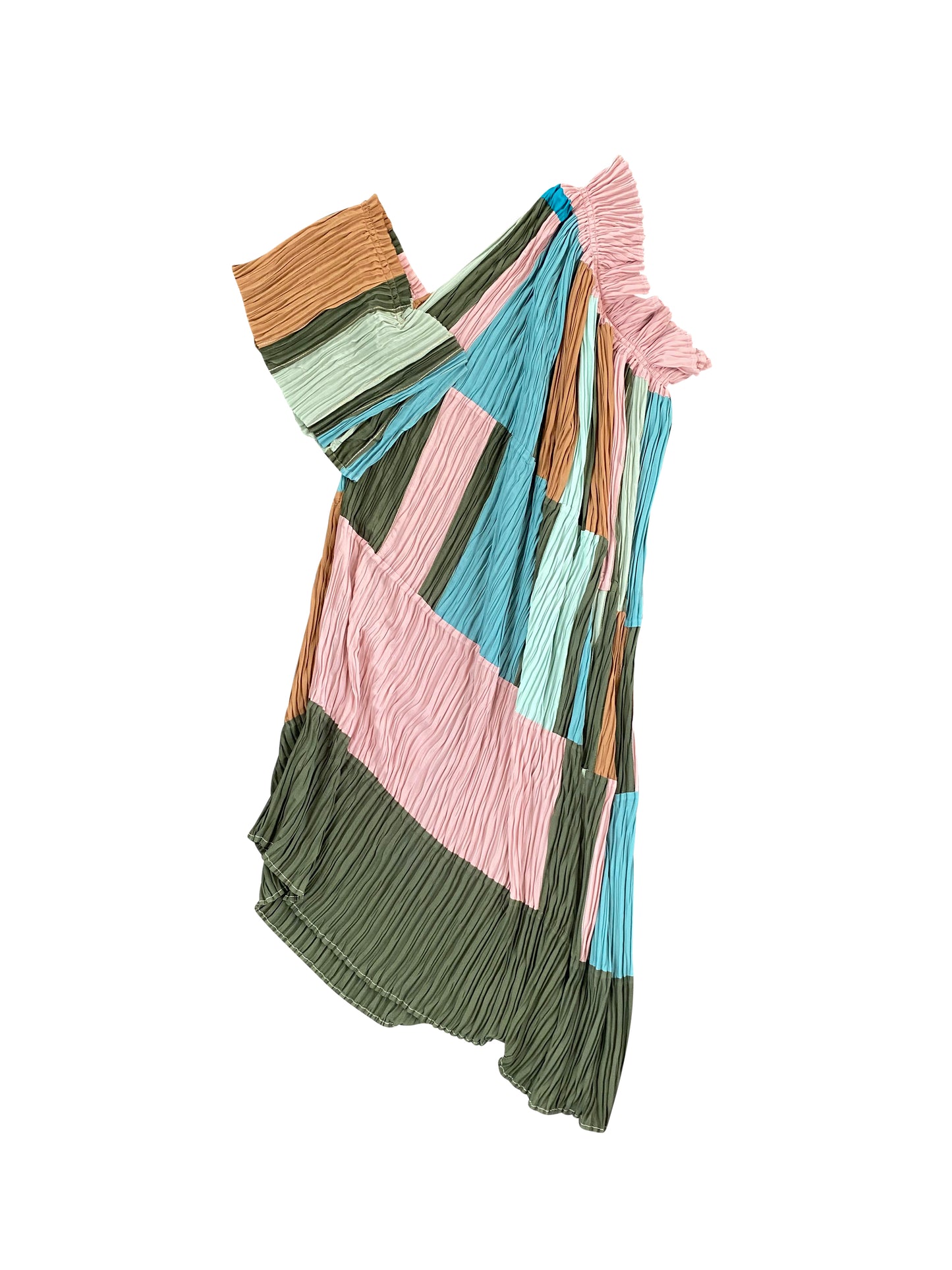 Asymmetrical Mushroom Pleated Dress