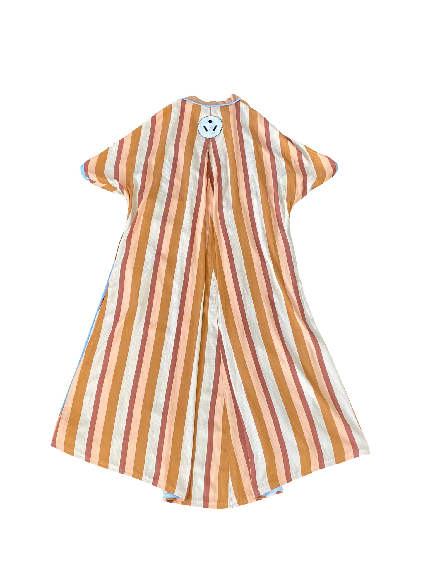 Striped Cotton Rayon 'Sandy Dunes' Hybrid Kimono Cape