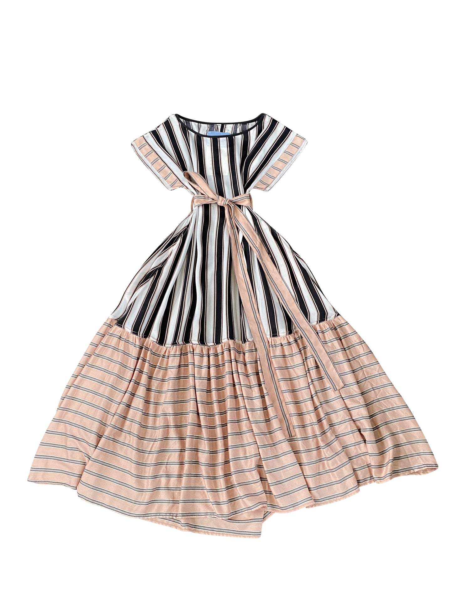 Pure Silk Maxi Dress with a Tie Belt