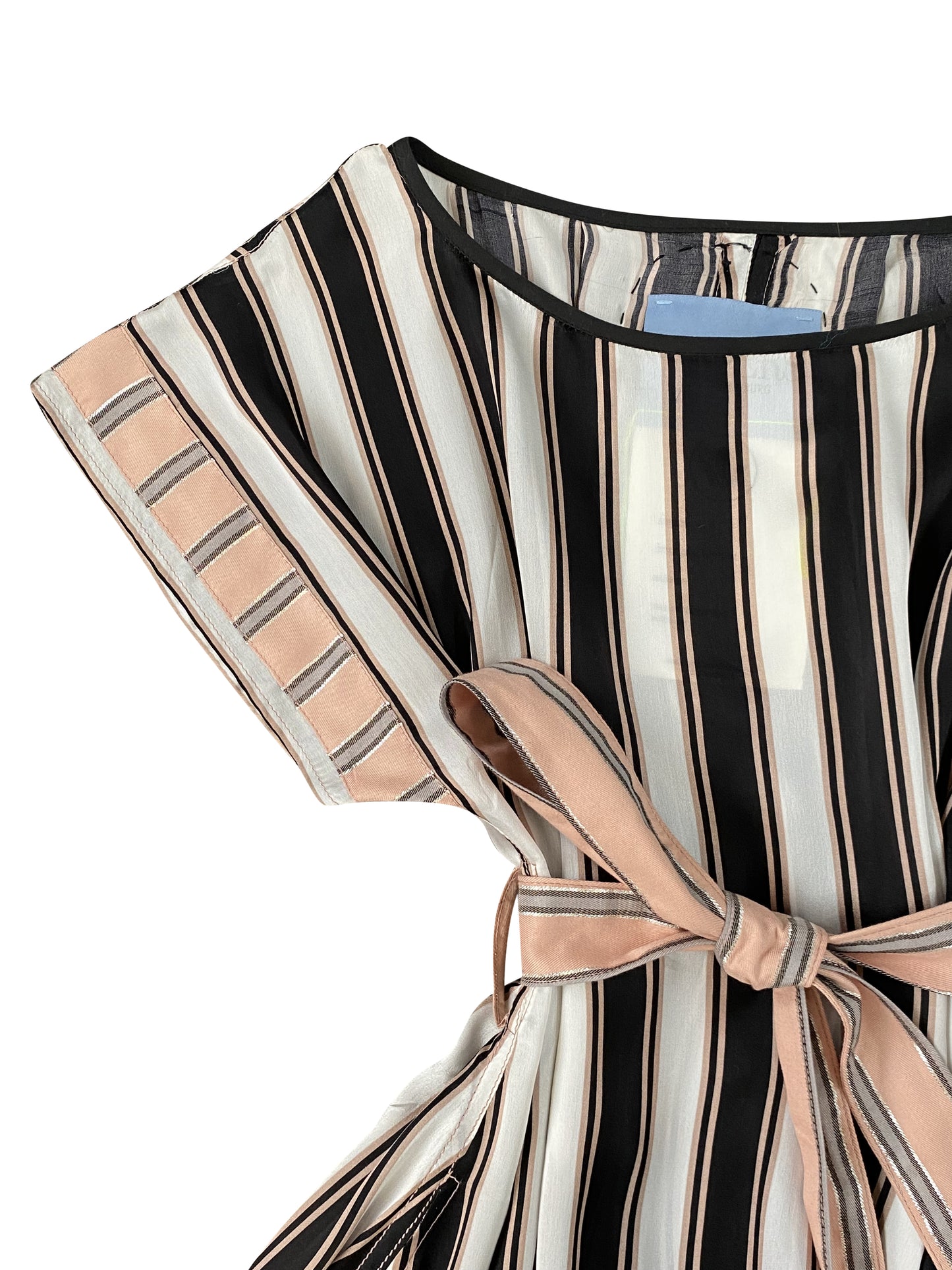 Pure Silk Maxi Dress with a Tie Belt