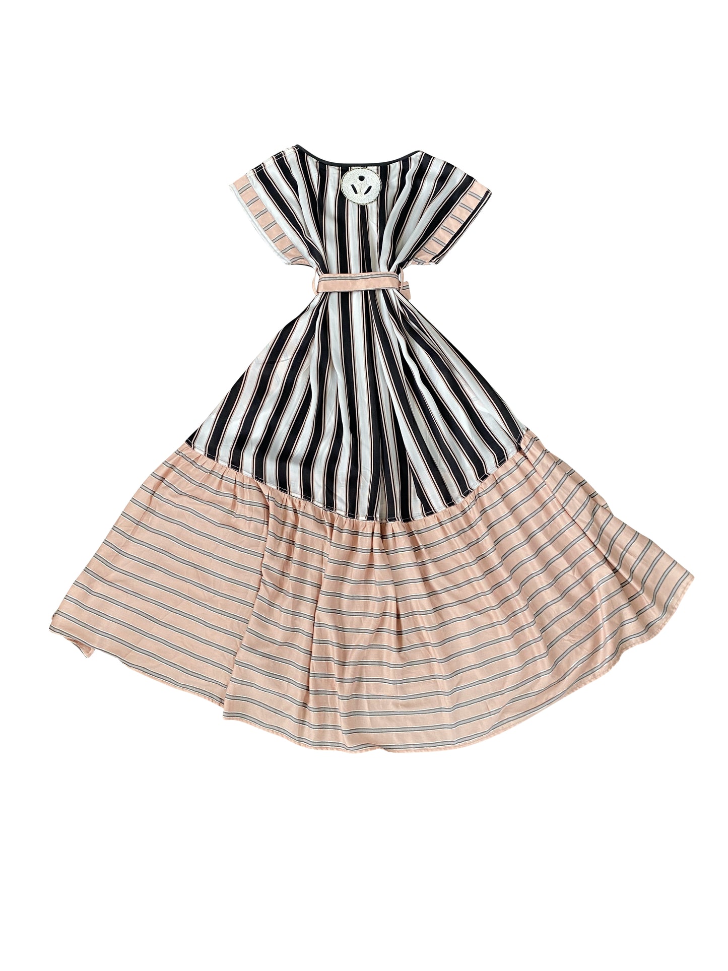 Pure Silk Maxi Dress with a Tie Belt