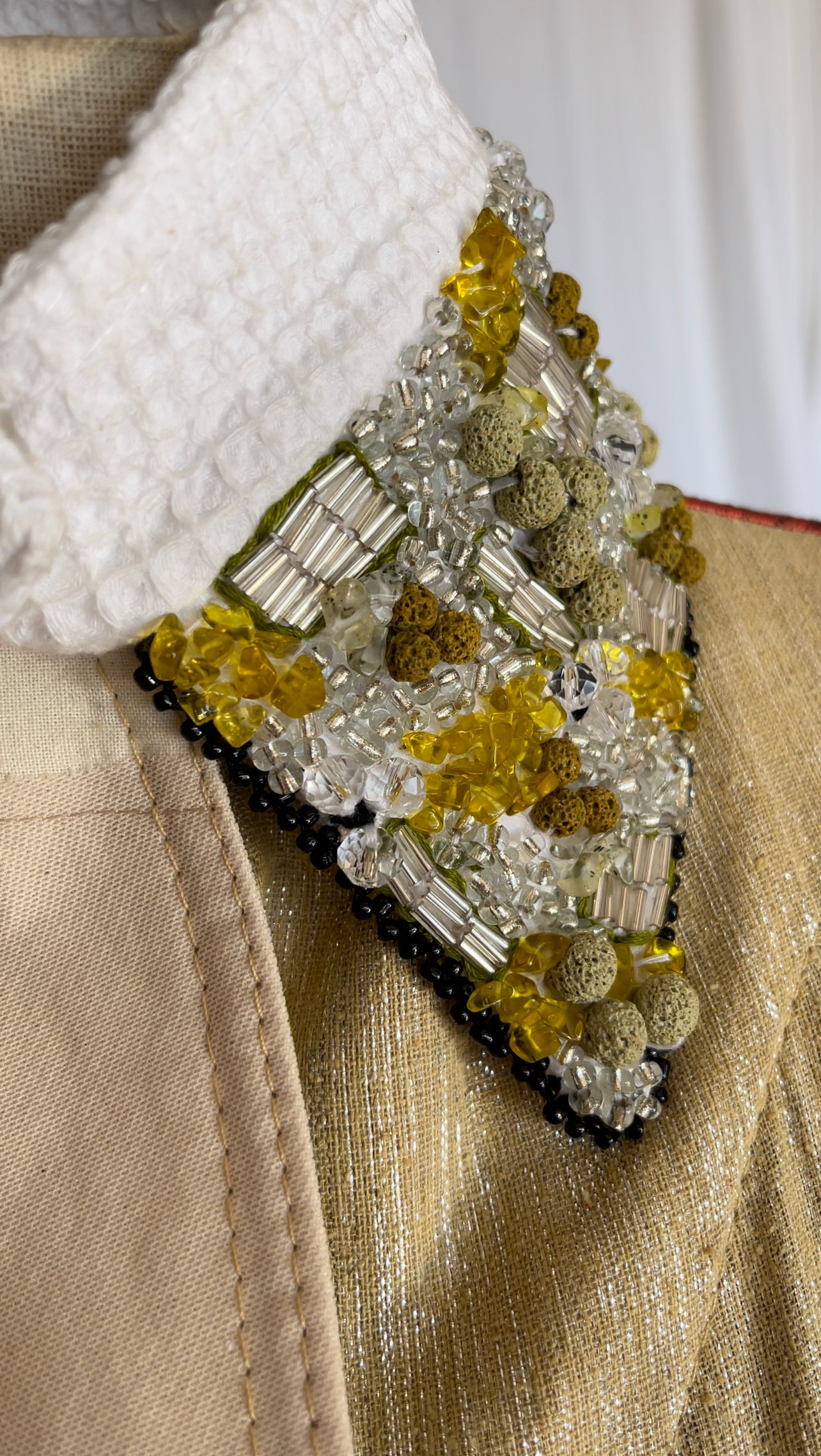 Hand Beaded Separate Collar