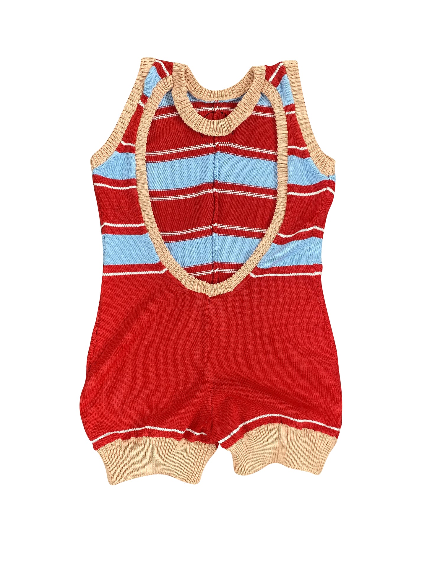 Red Poolside Knitted Leotard