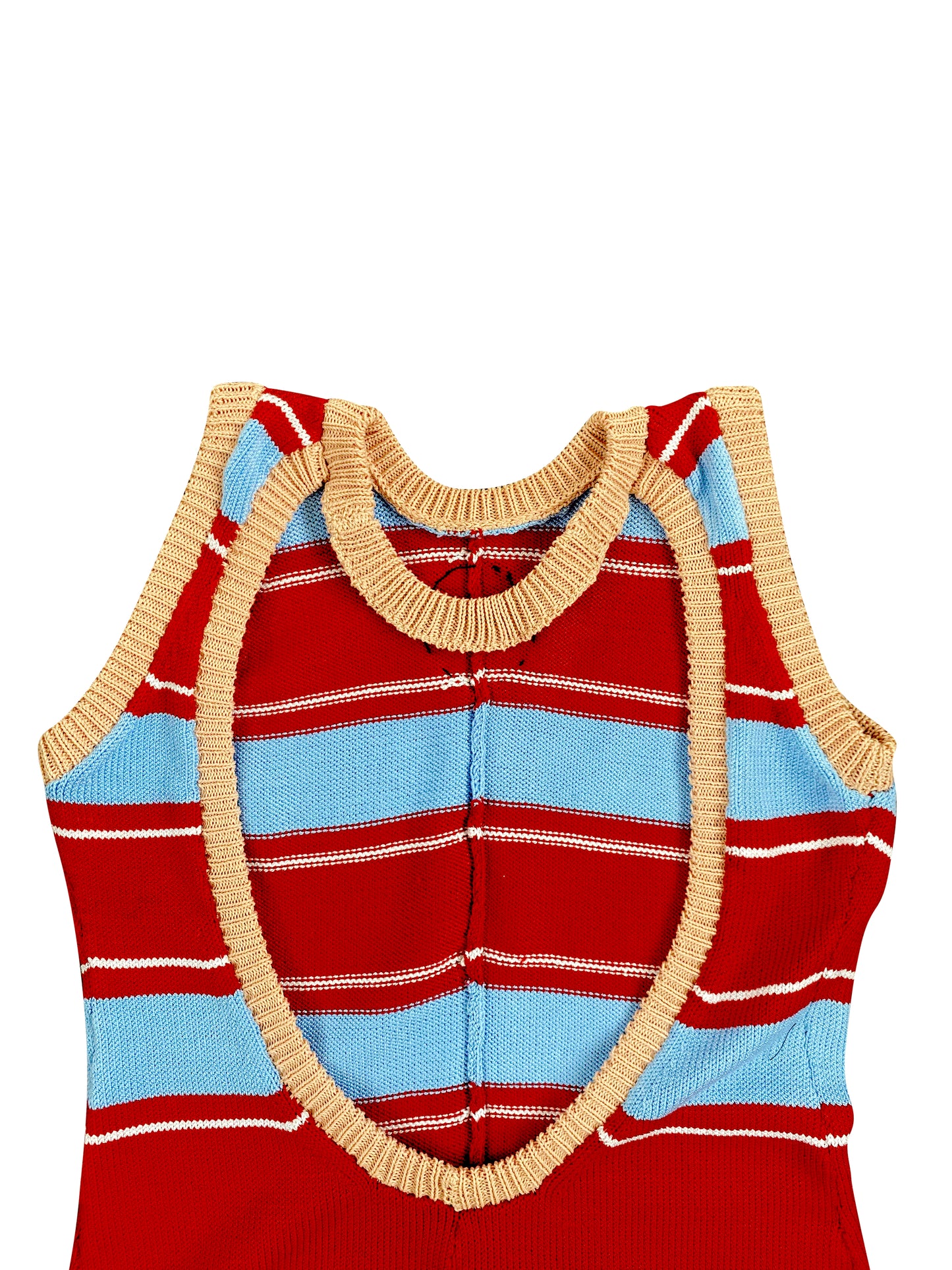 Red Poolside Knitted Leotard