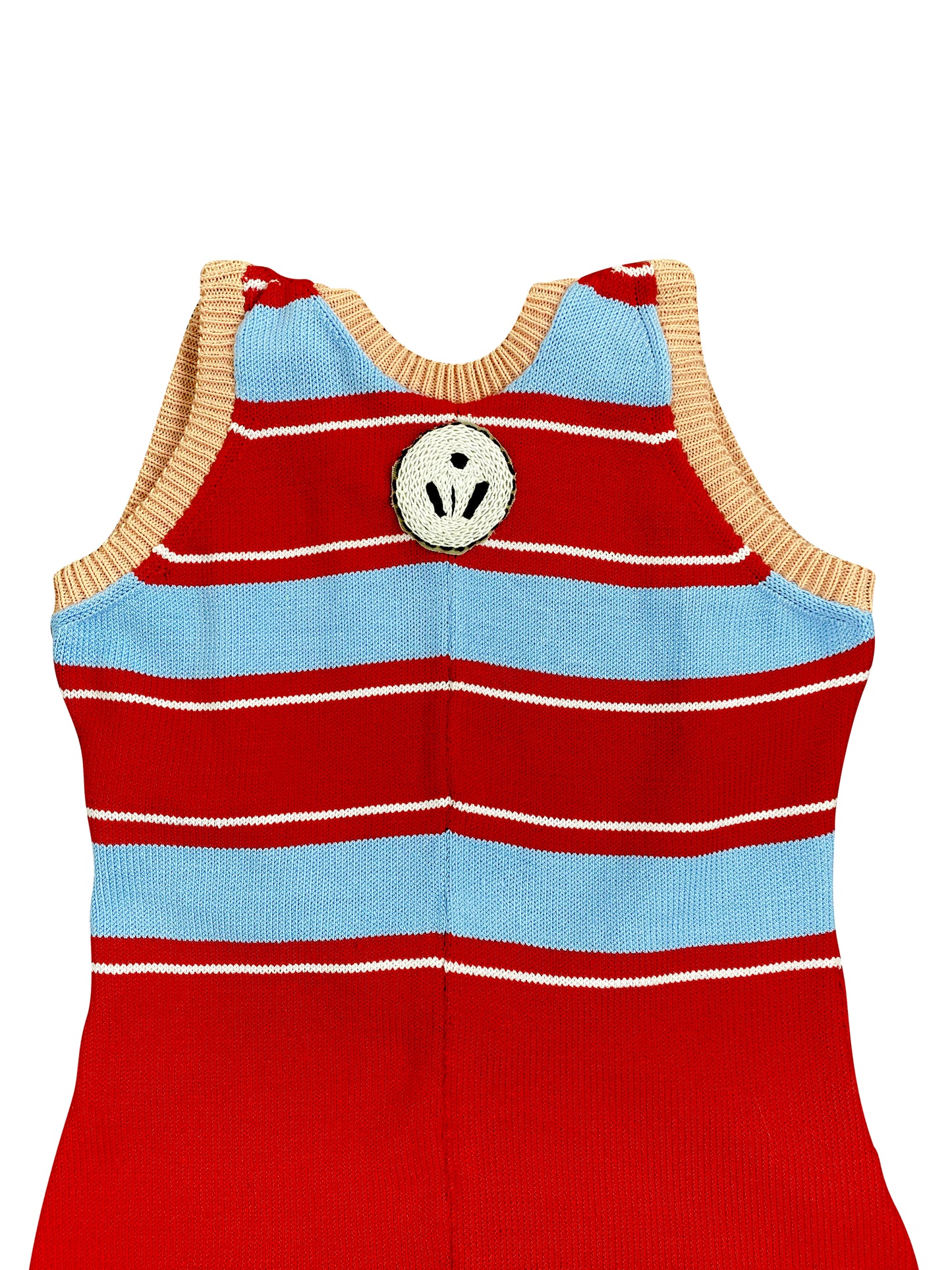 Red Poolside Knitted Leotard