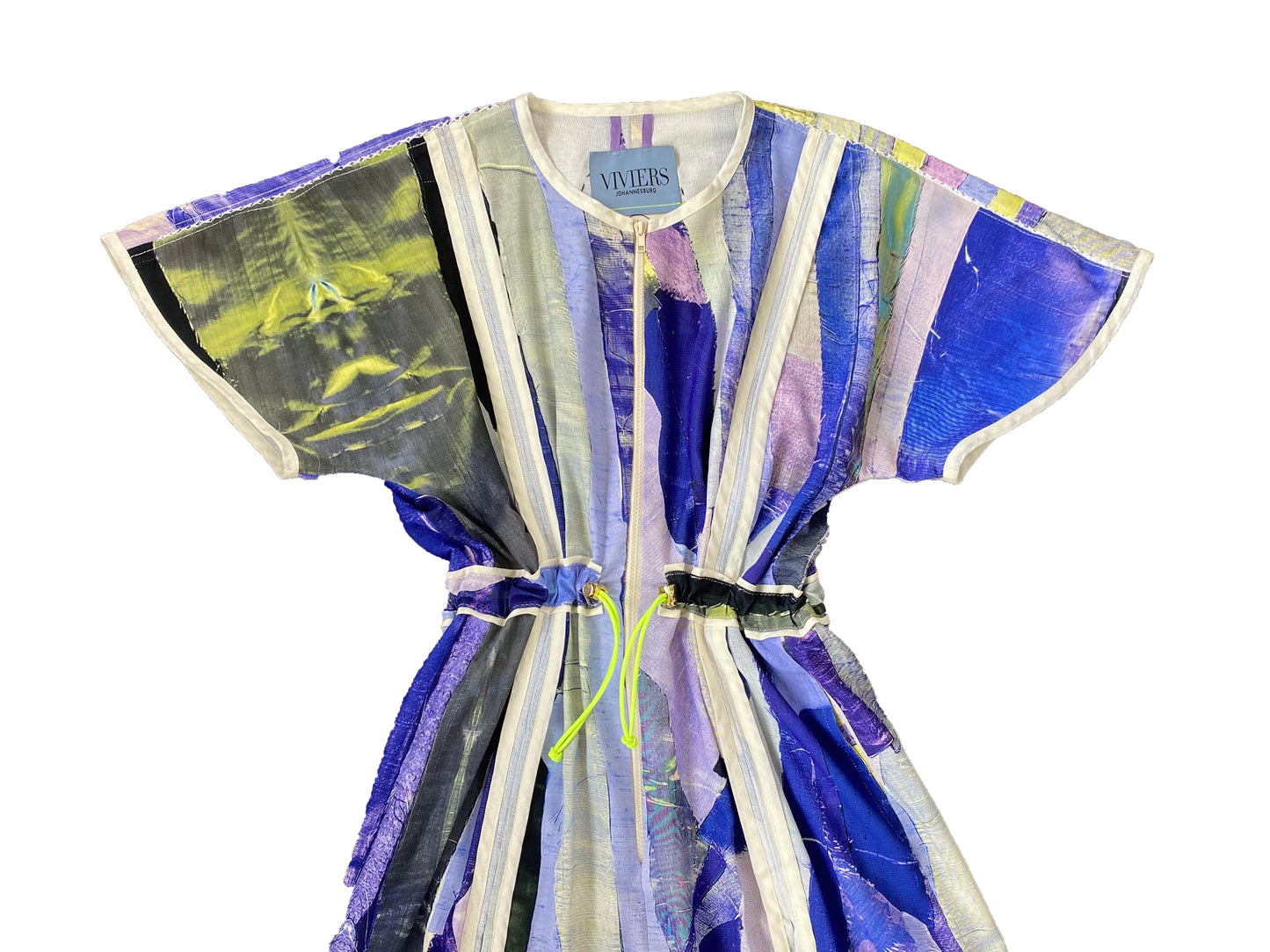 Abstract-Scrap Artisanal Wide-Leg Jumpsuit