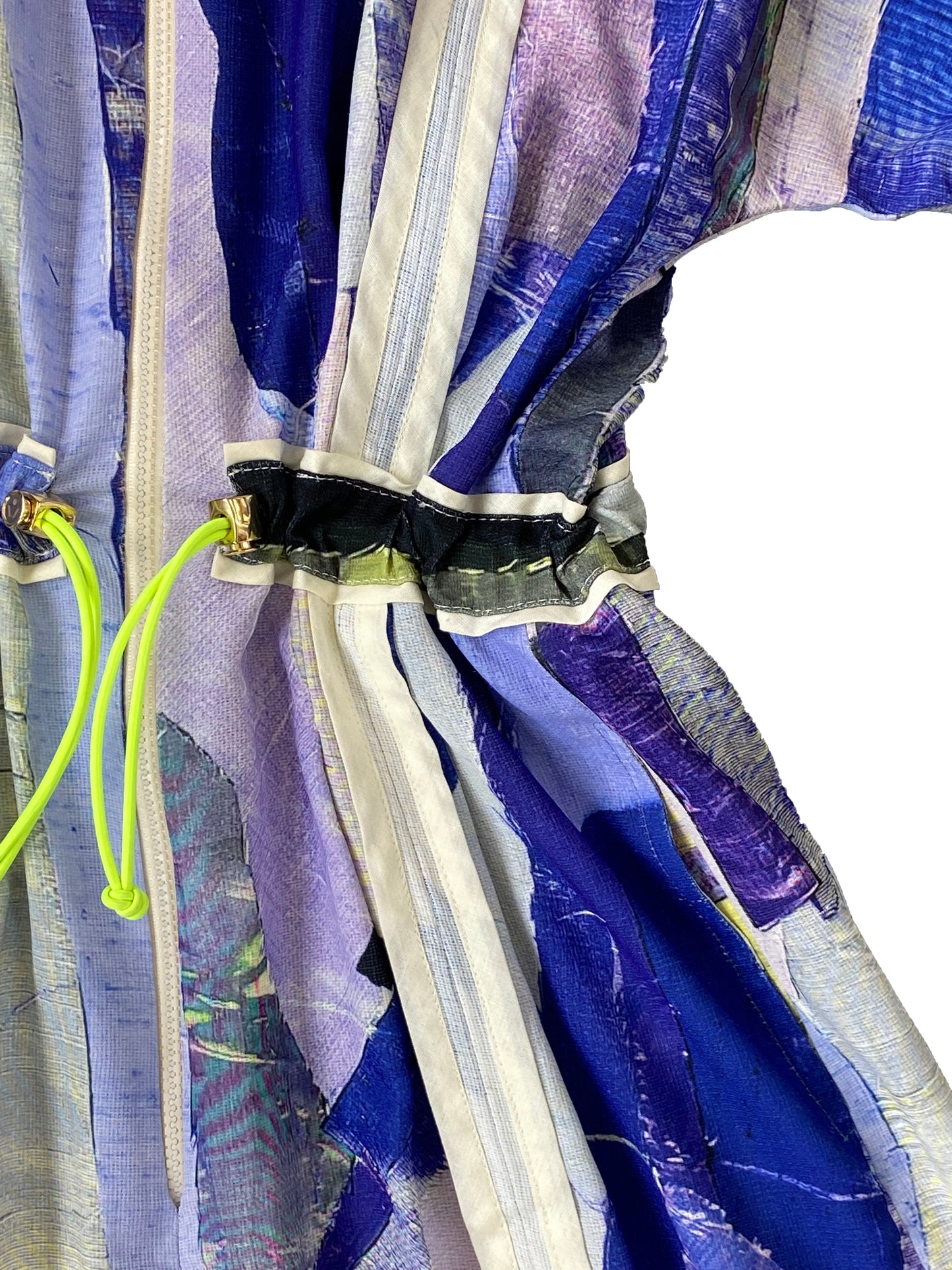 Abstract-Scrap Artisanal Wide-Leg Jumpsuit