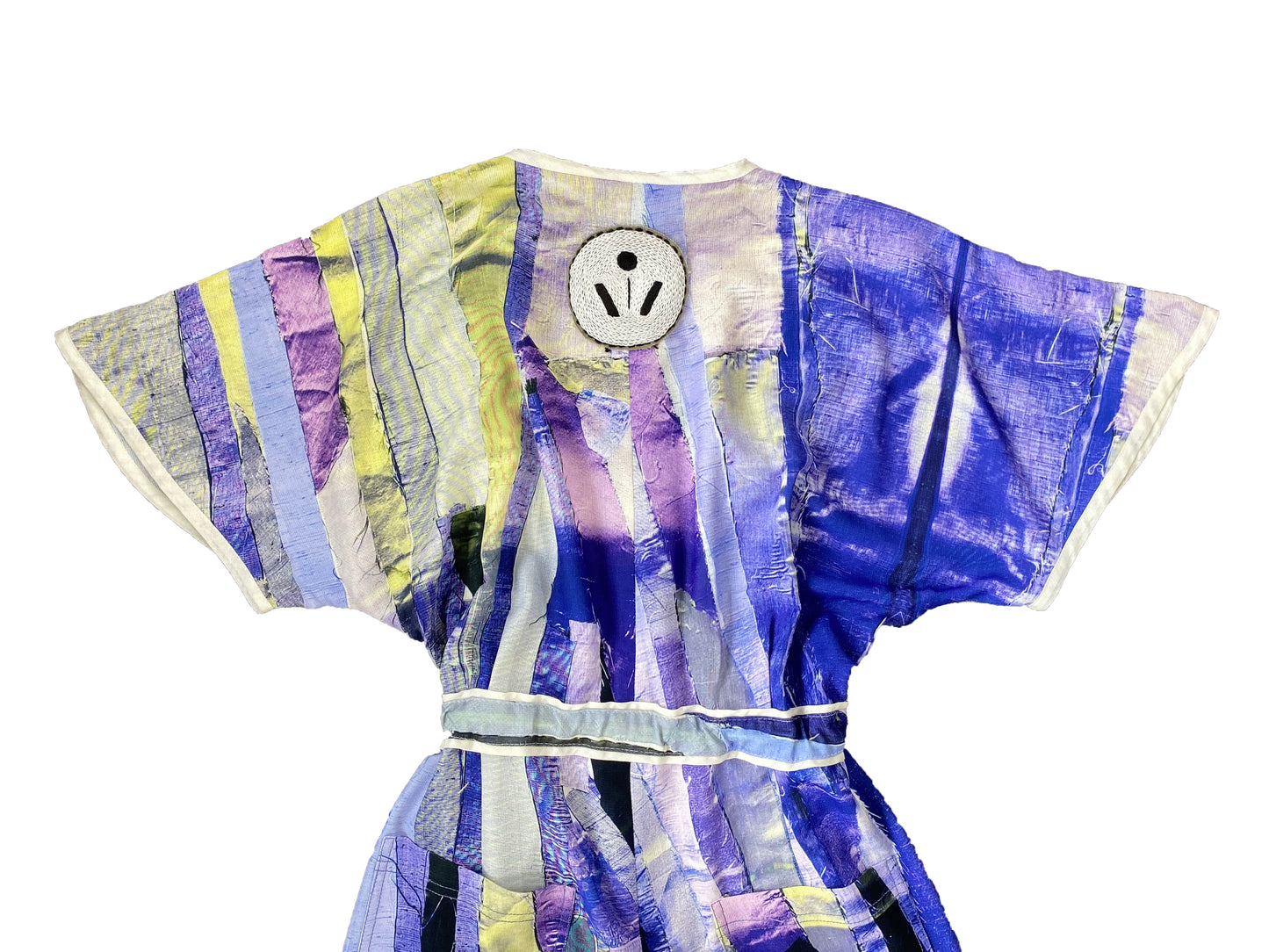 Abstract-Scrap Artisanal Wide-Leg Jumpsuit