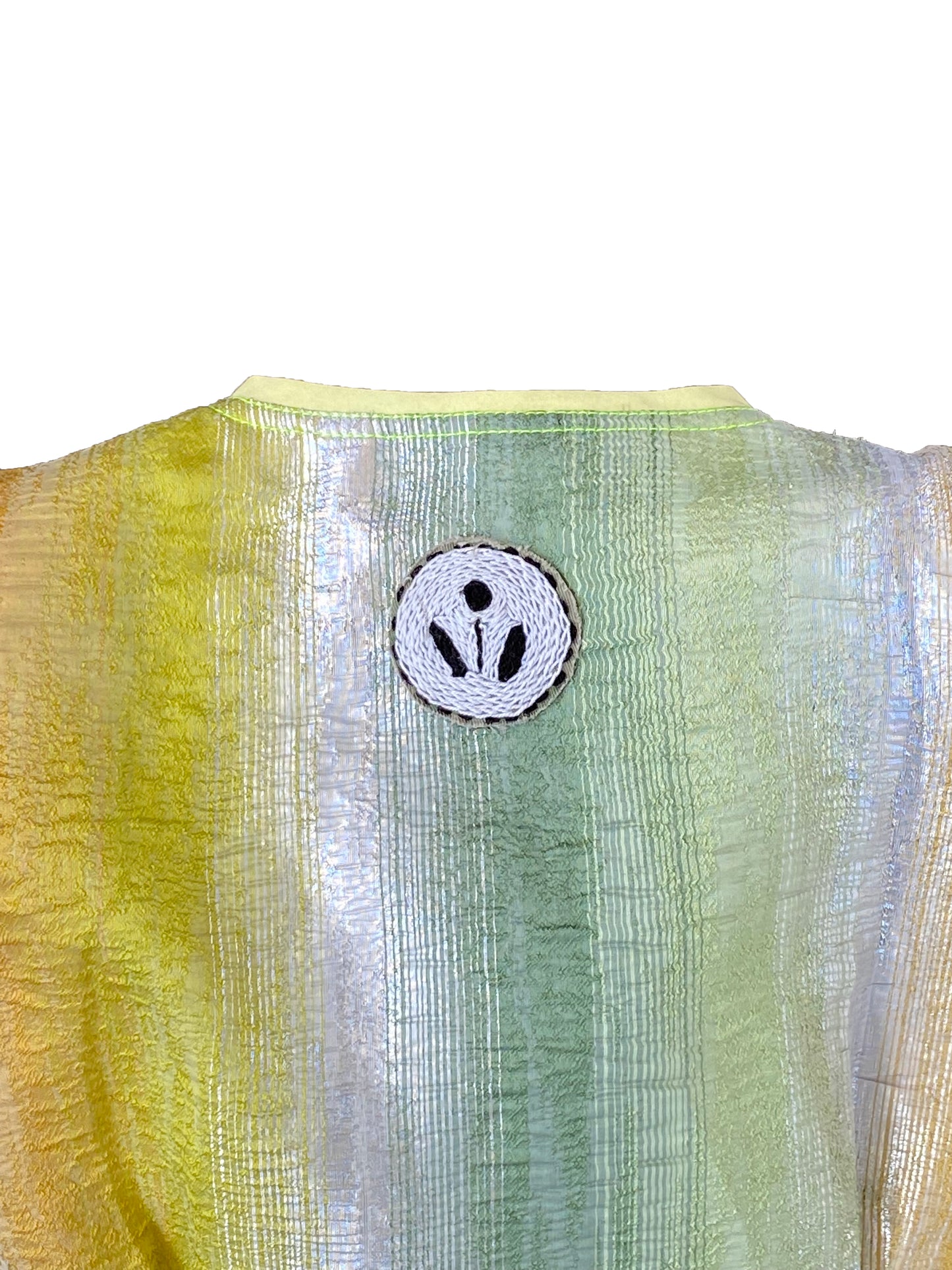 Kaleidoscopic Brocade Wrap Top
