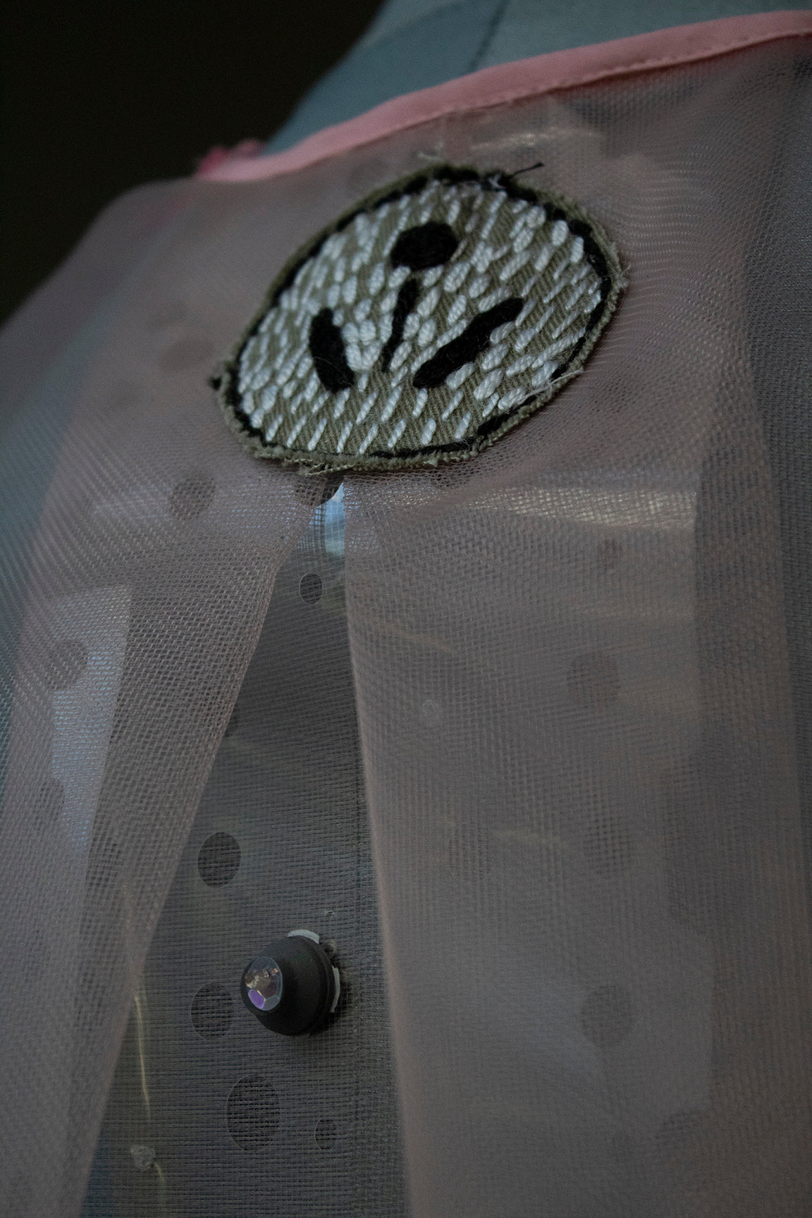Keypad Nylon Sculpted Dress