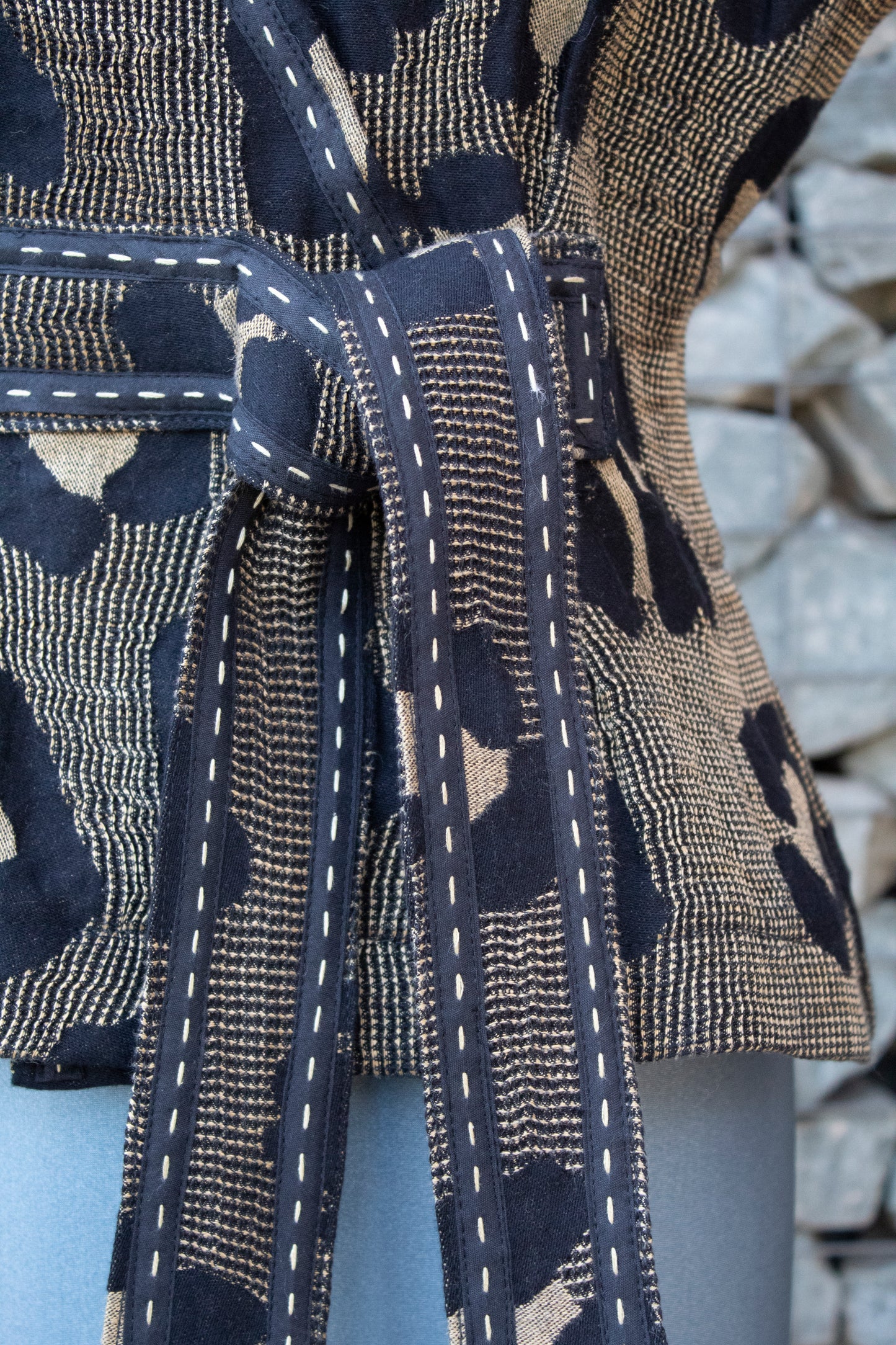 African Jacquard Leopard Wrap Top