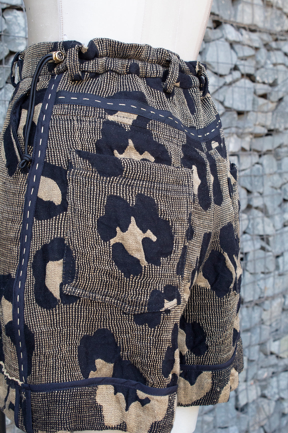 African Jacquard Leopard Shorts