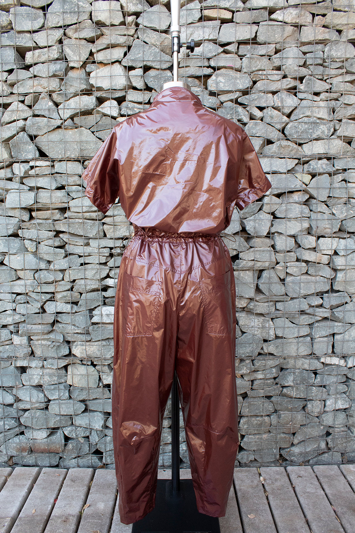Maroon Python Nylon Jumpsuit