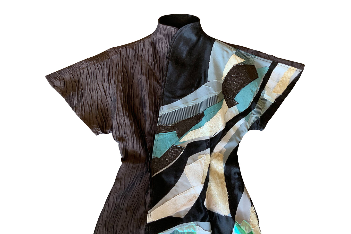 Abstract Scrap Batwing Dress