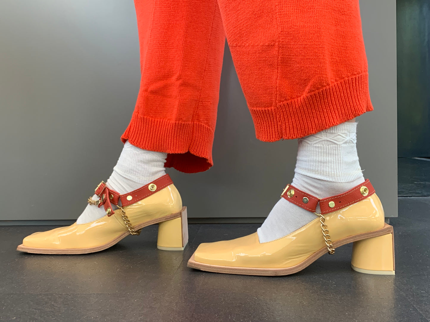 Red Thin, Narrow Chaps