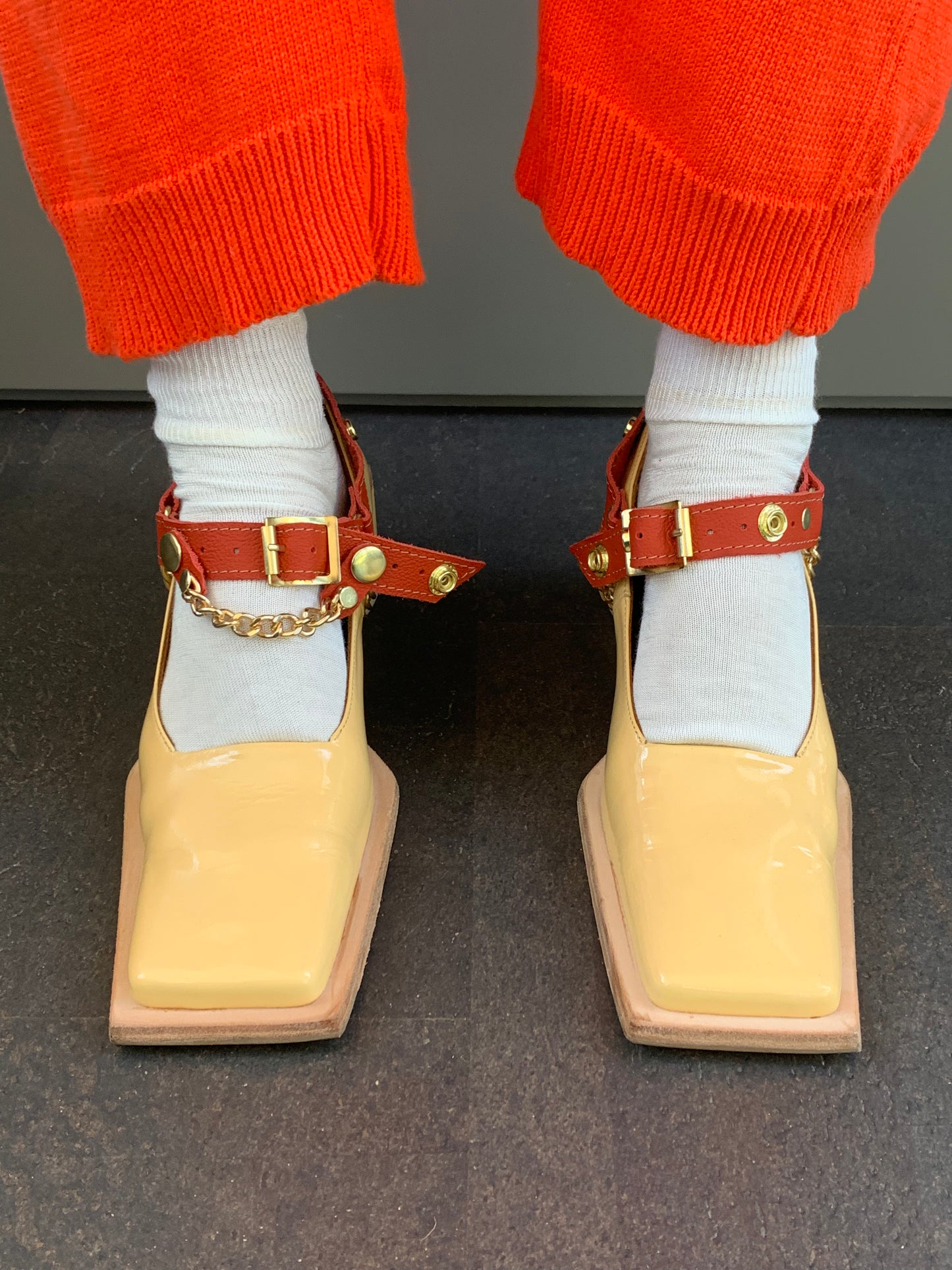 Red Thin, Narrow Chaps