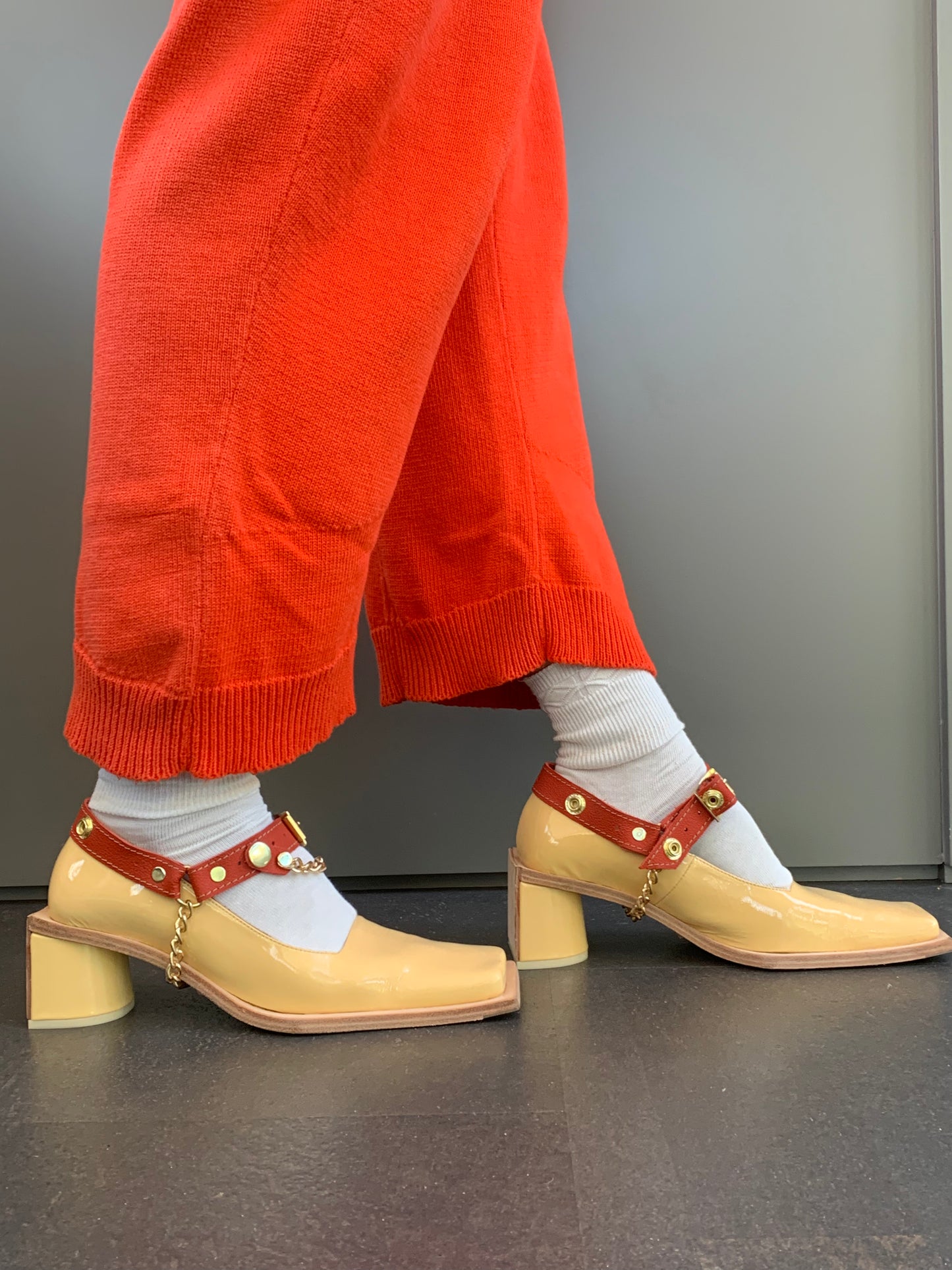Red Thin, Narrow Chaps