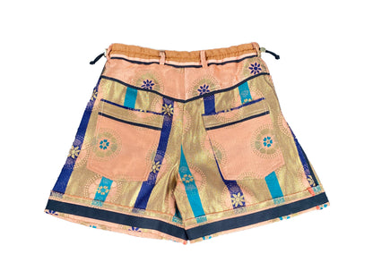 Tailored Silk Brocade 'Poolside' Shorts