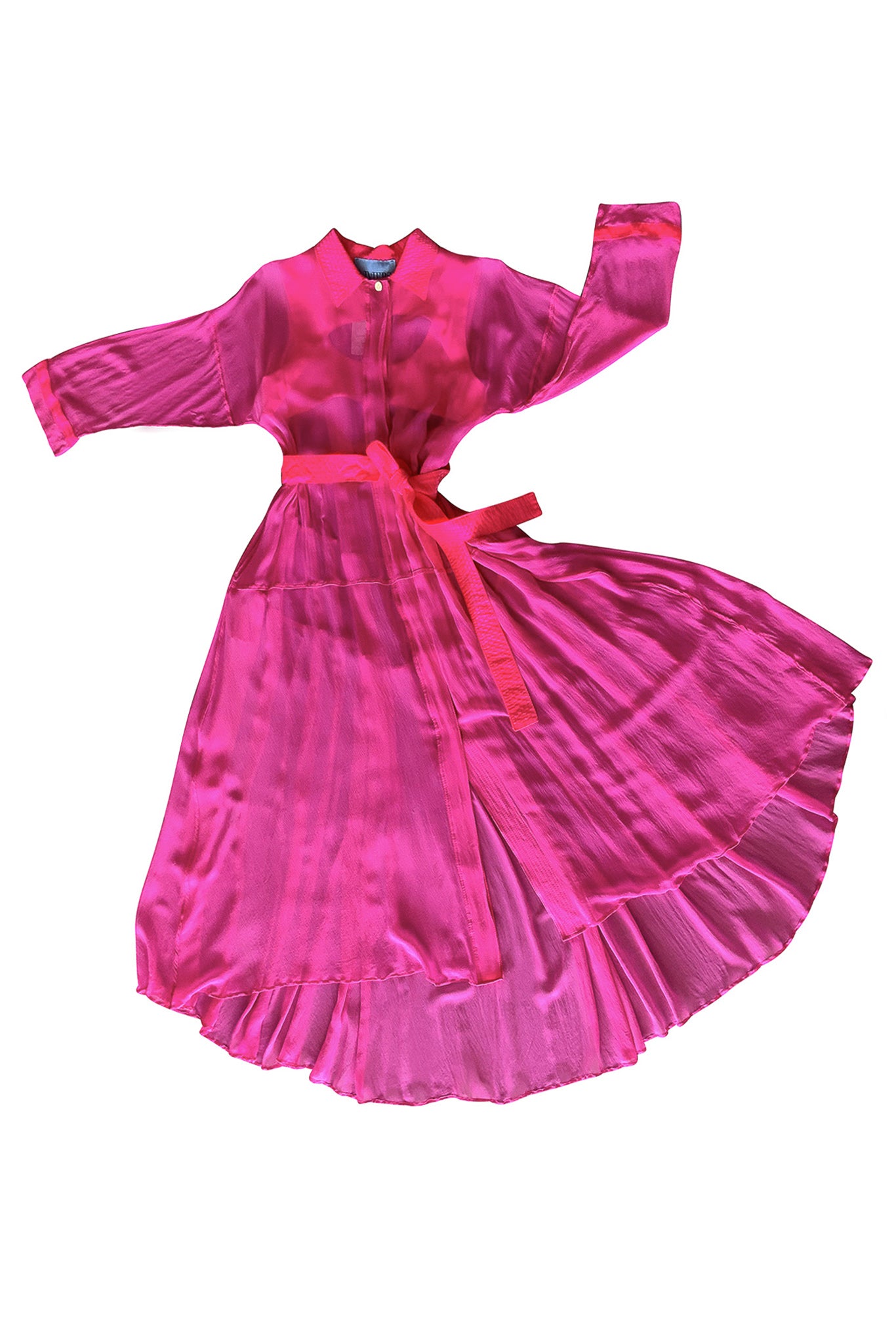 Pure Silk Georgette Shirt Dress