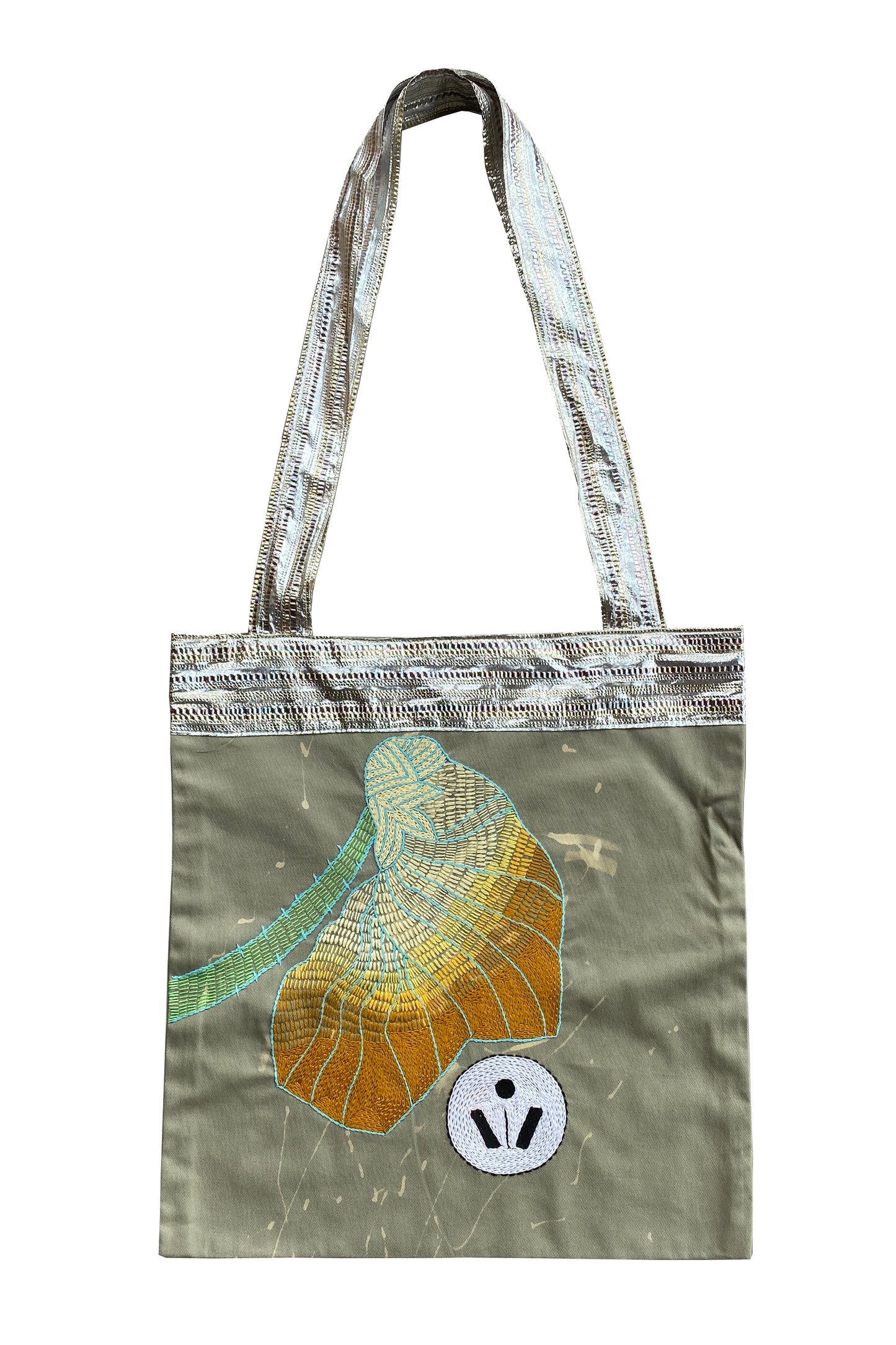 VIVIERS HAND EMBROIDERED TOTE BAG