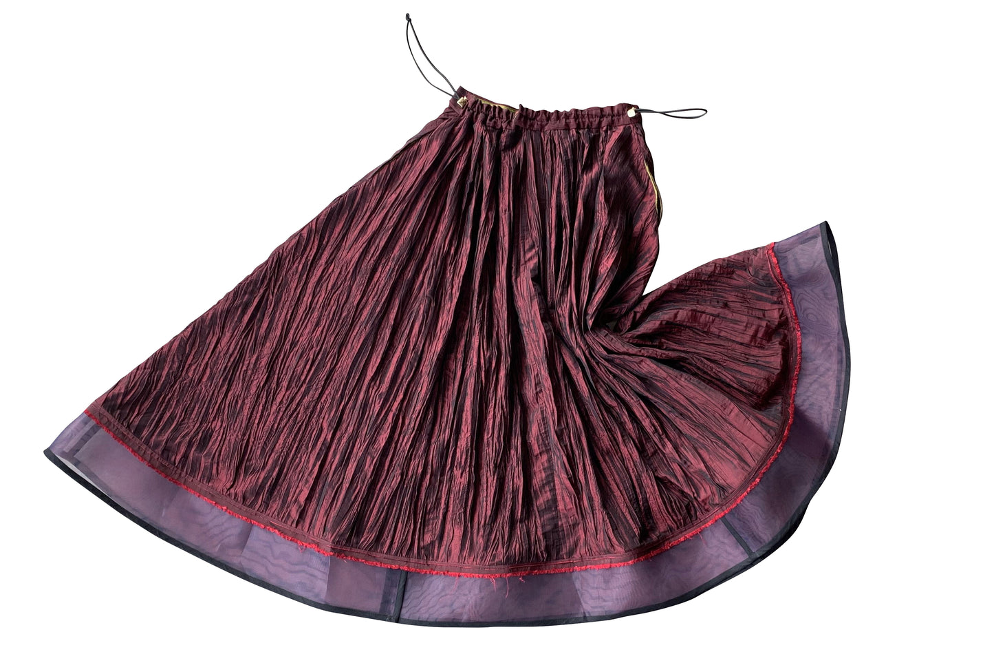 Flared Vintage Taffeta Skirt