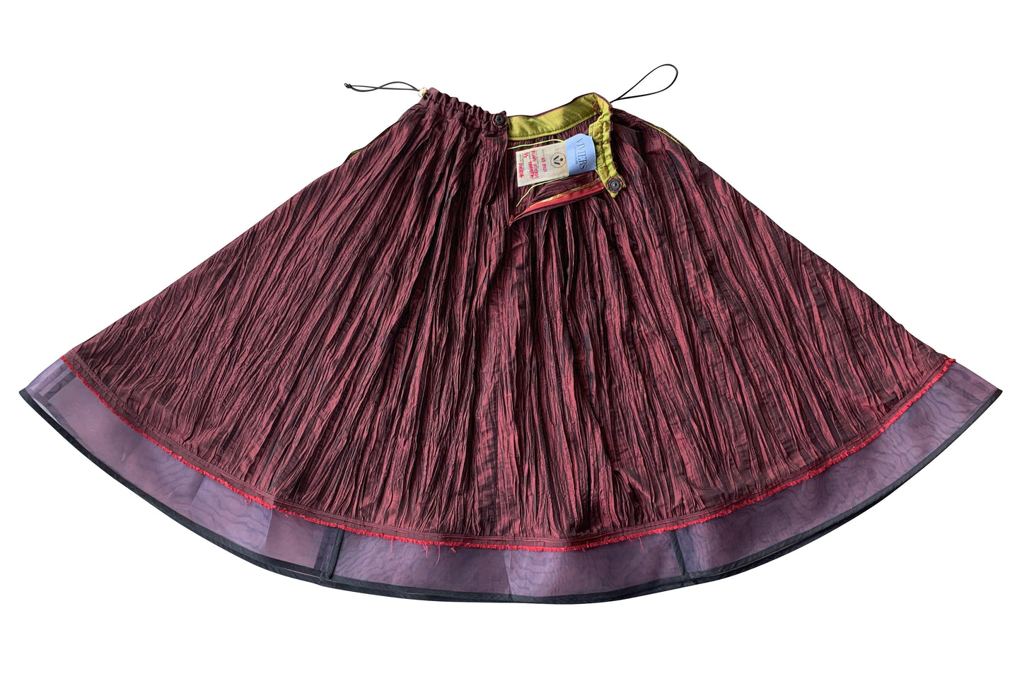 Flared Vintage Taffeta Skirt