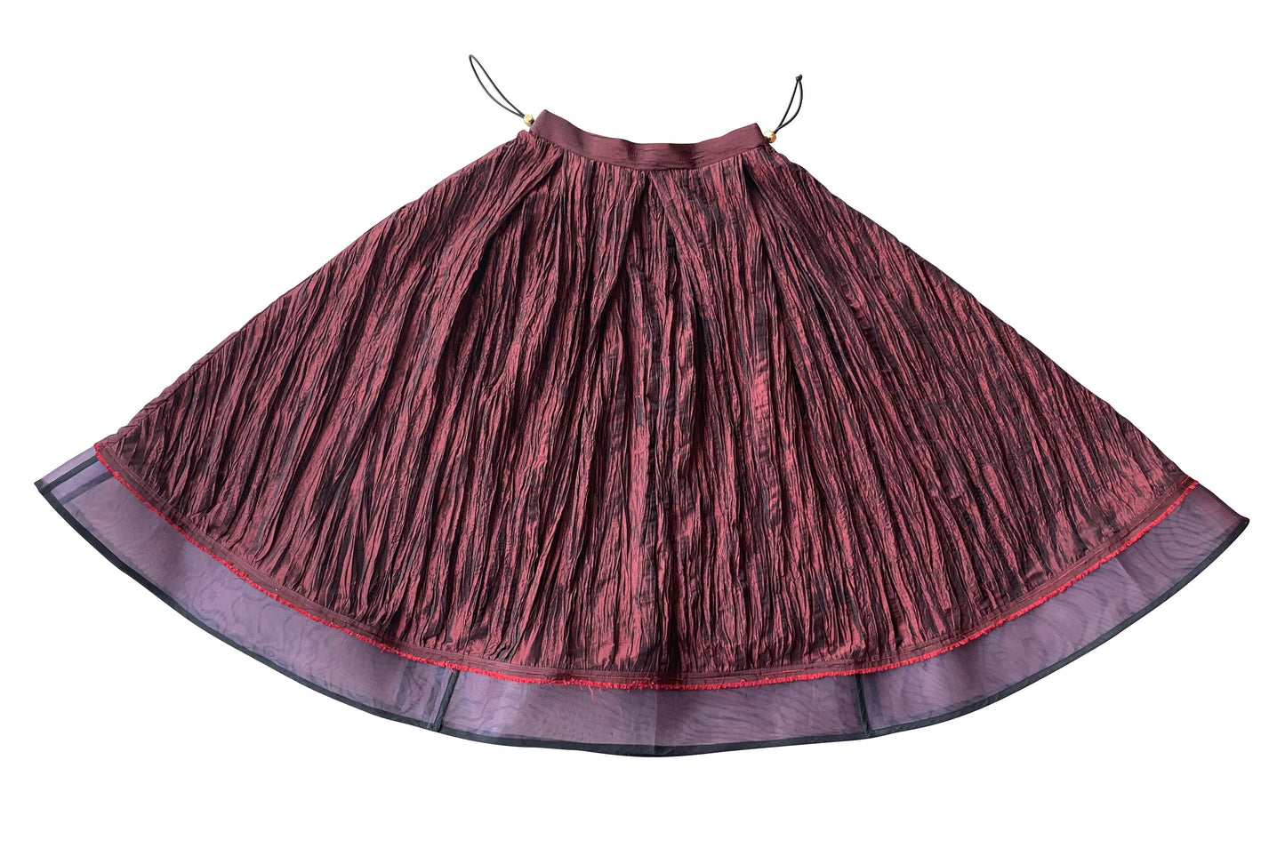 Flared Vintage Taffeta Skirt