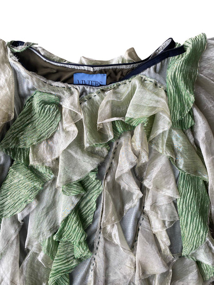Crushed Vintage Silk Organza Shirt