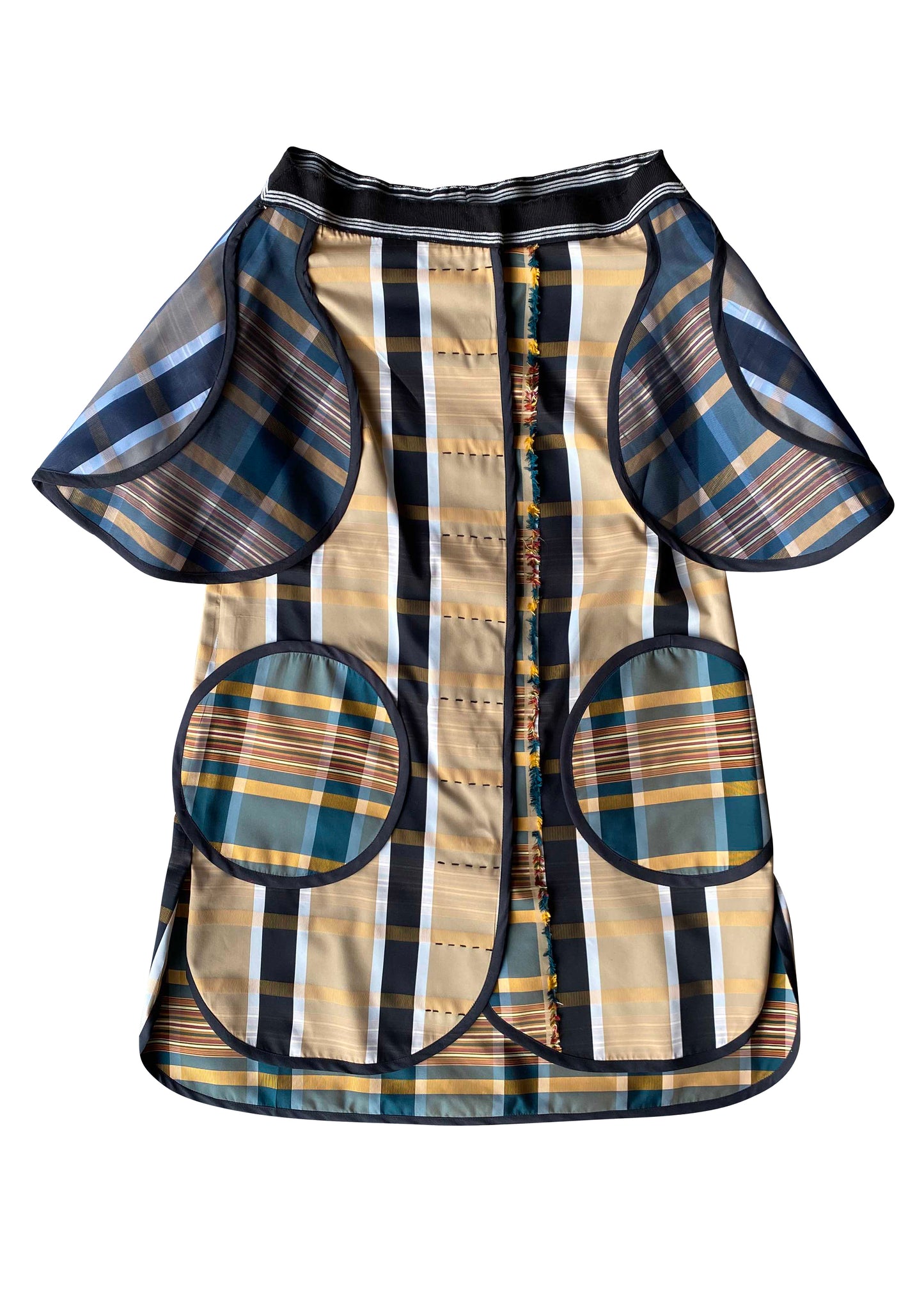 PIXEL PARTICLE SILK TAFFETA MINI DRESS