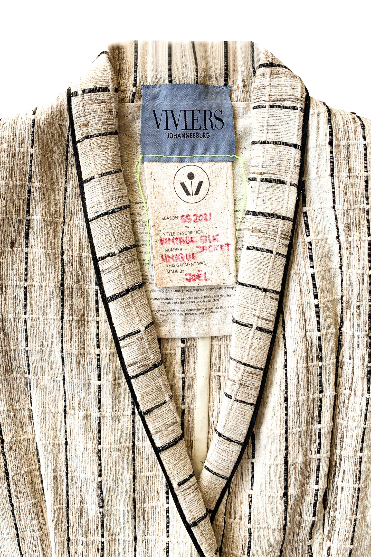 HAND-LOOMED SILK TAILORED JACKET