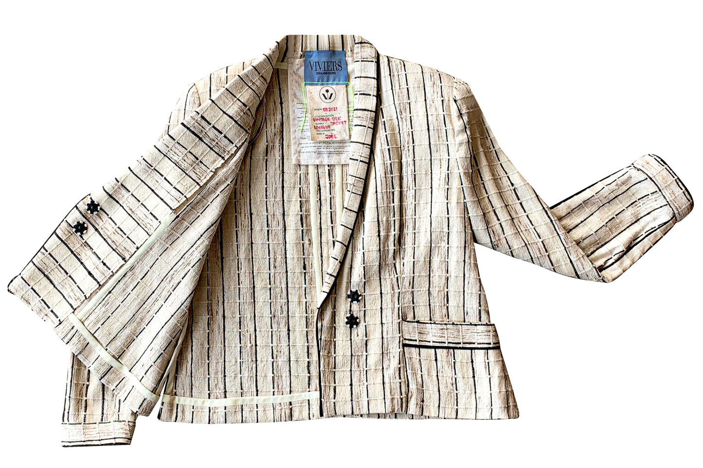 HAND-LOOMED SILK TAILORED JACKET