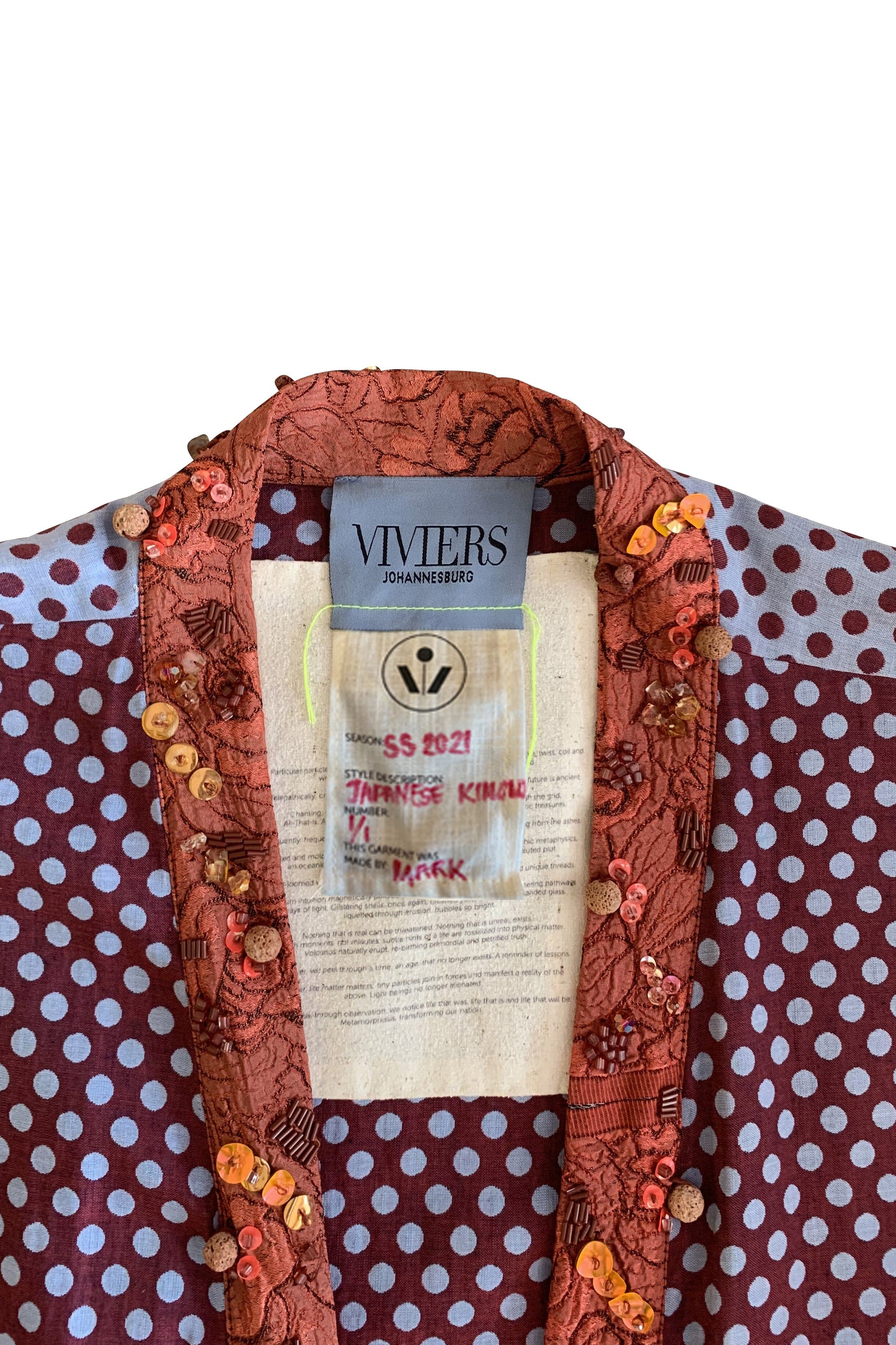 JAPANESE GOWN WITH FULLY HAND-BEADED LAPEL