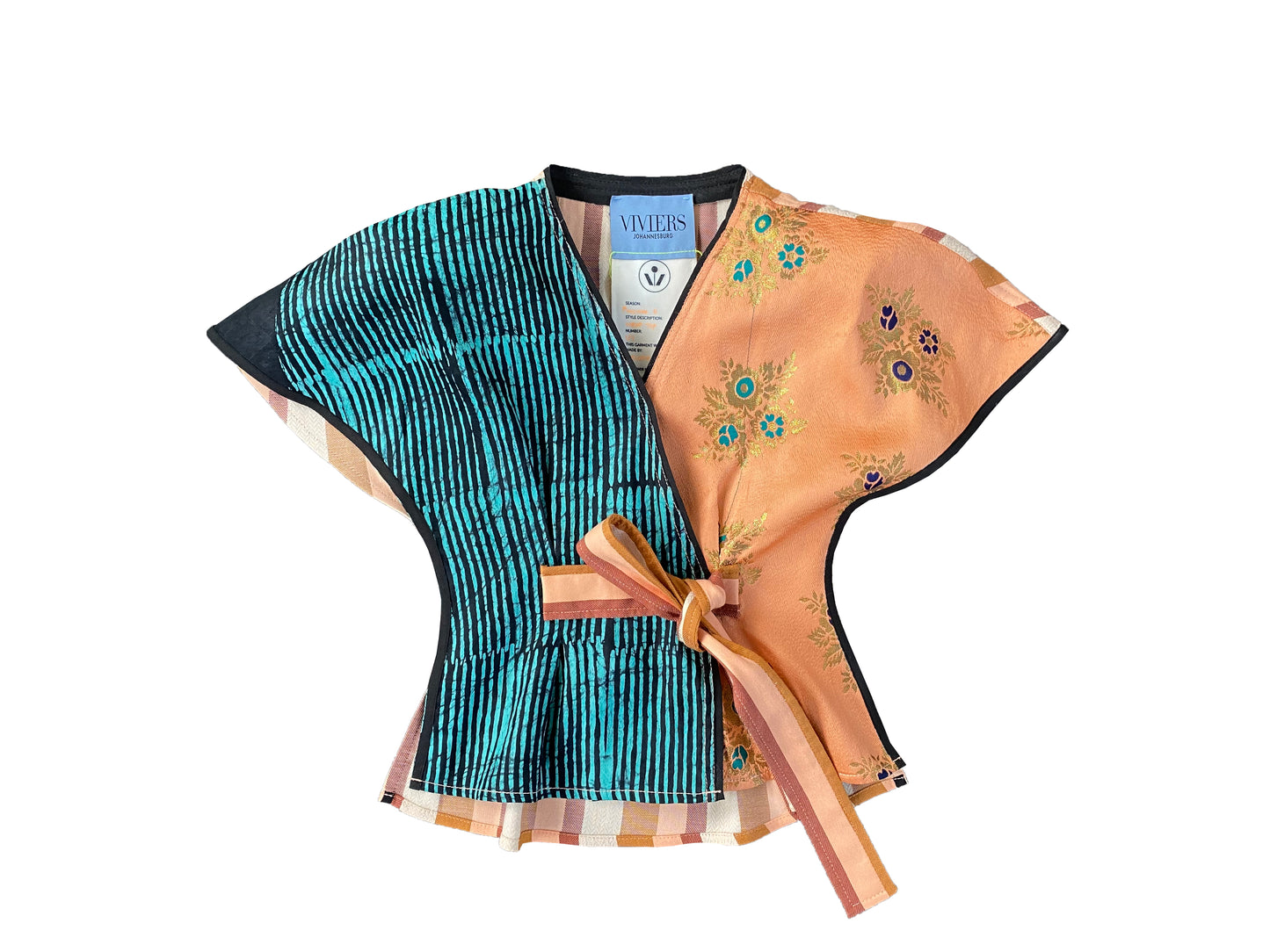 Signature Silk Brocade Wrap Top