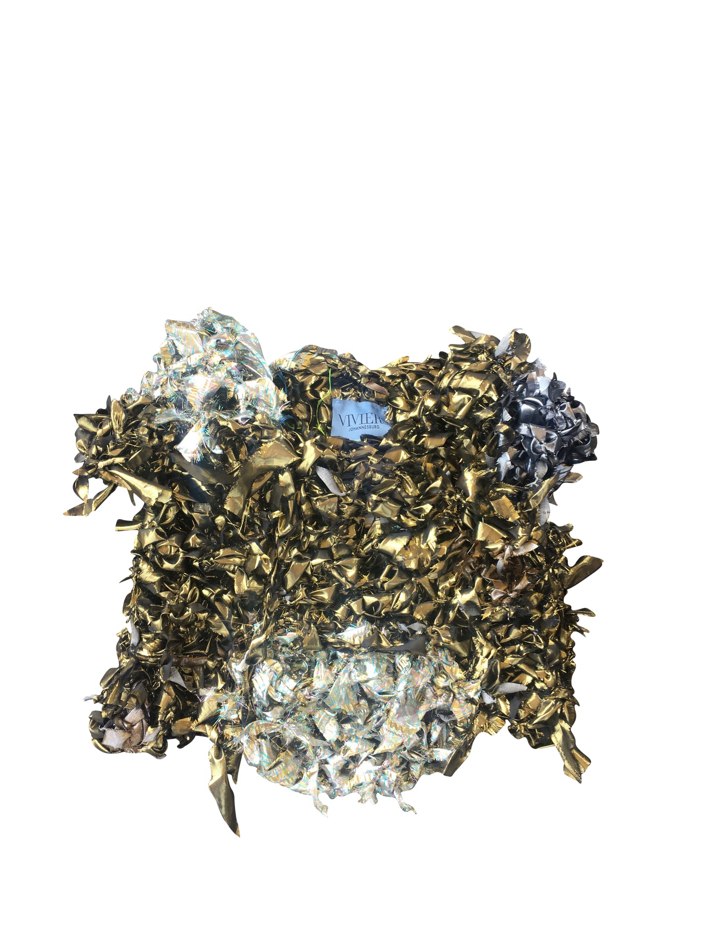 Hand Crocheted Silver Lamé Top