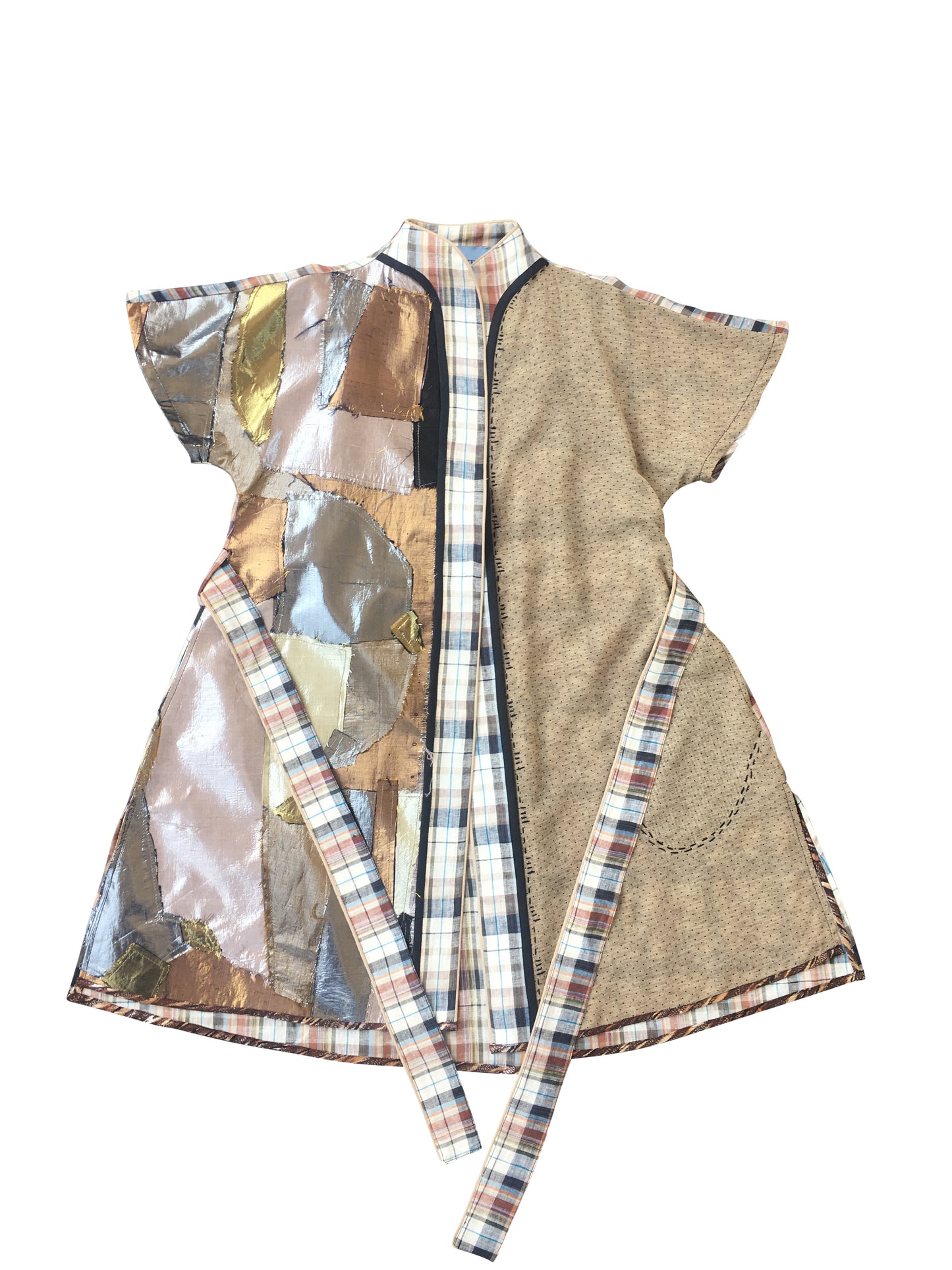 Fragmented Artisanal Abstract Wrap dress