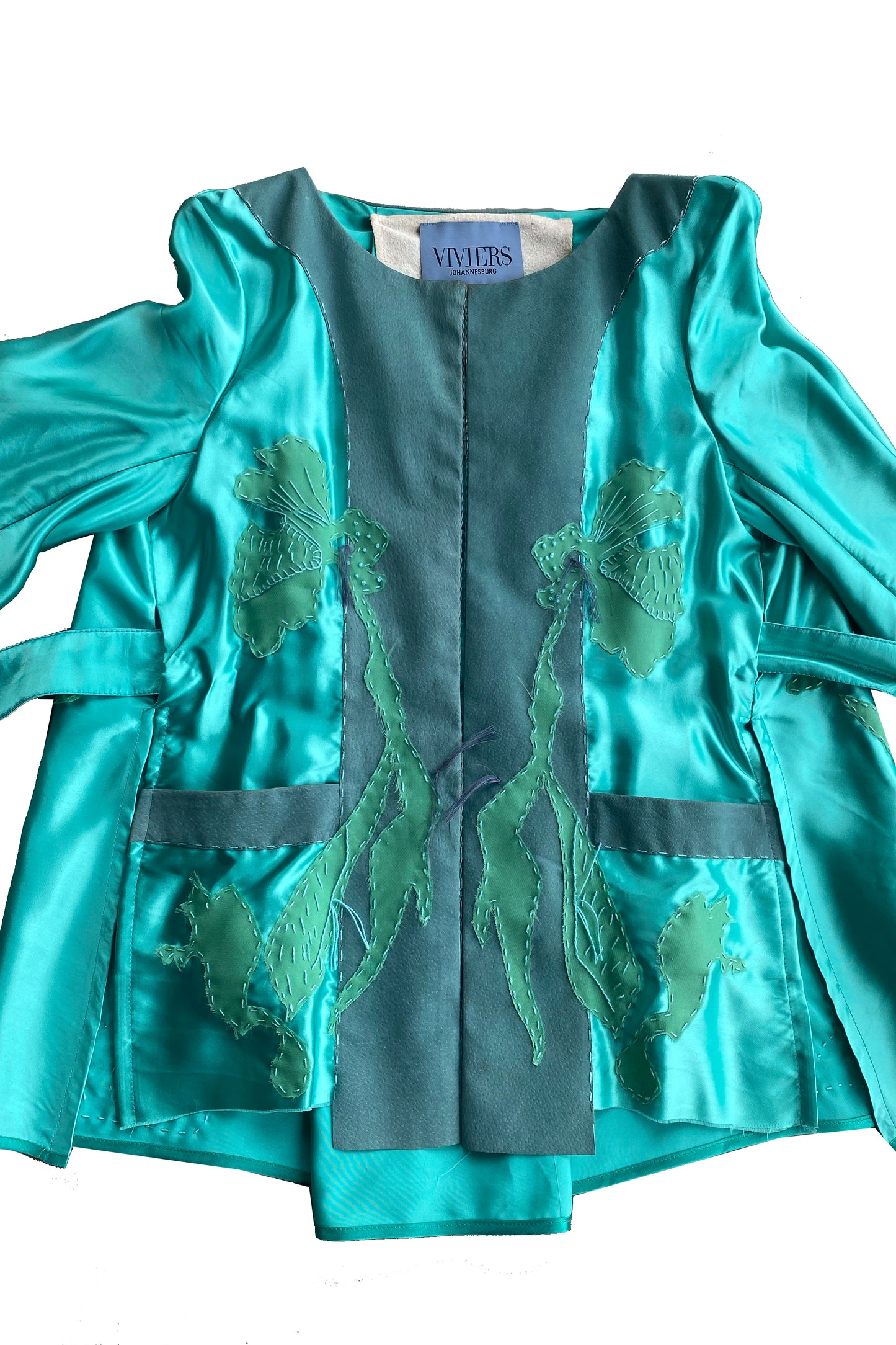 Hand Embroidered, Underwater Landscape Jacket