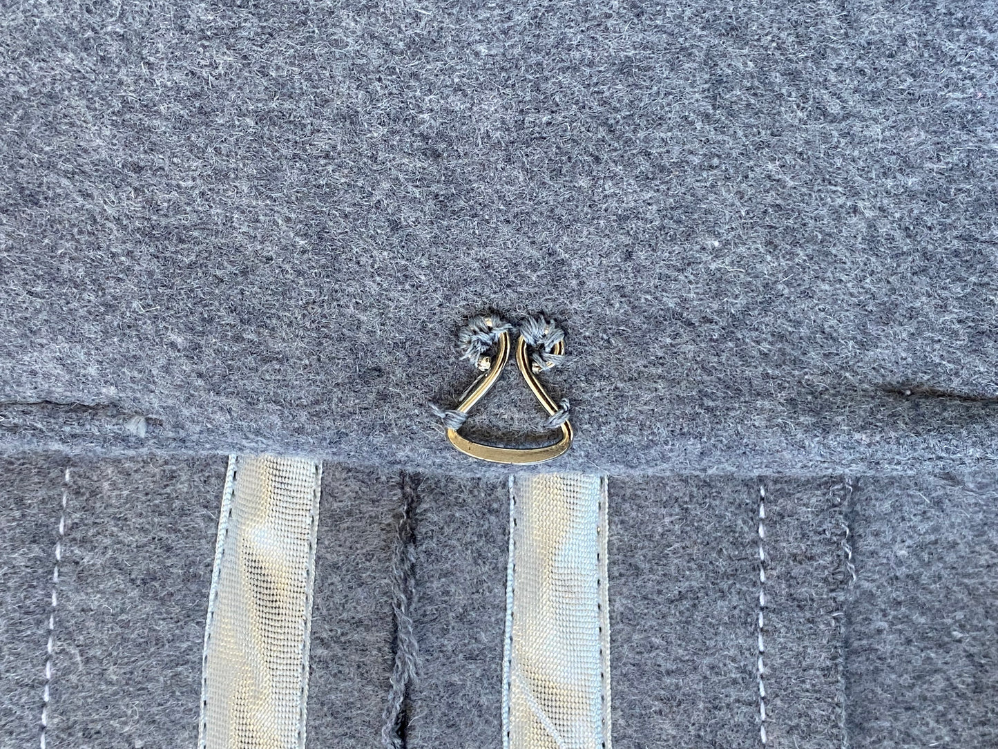 Grey Boiled-Wool Cocoon Coat