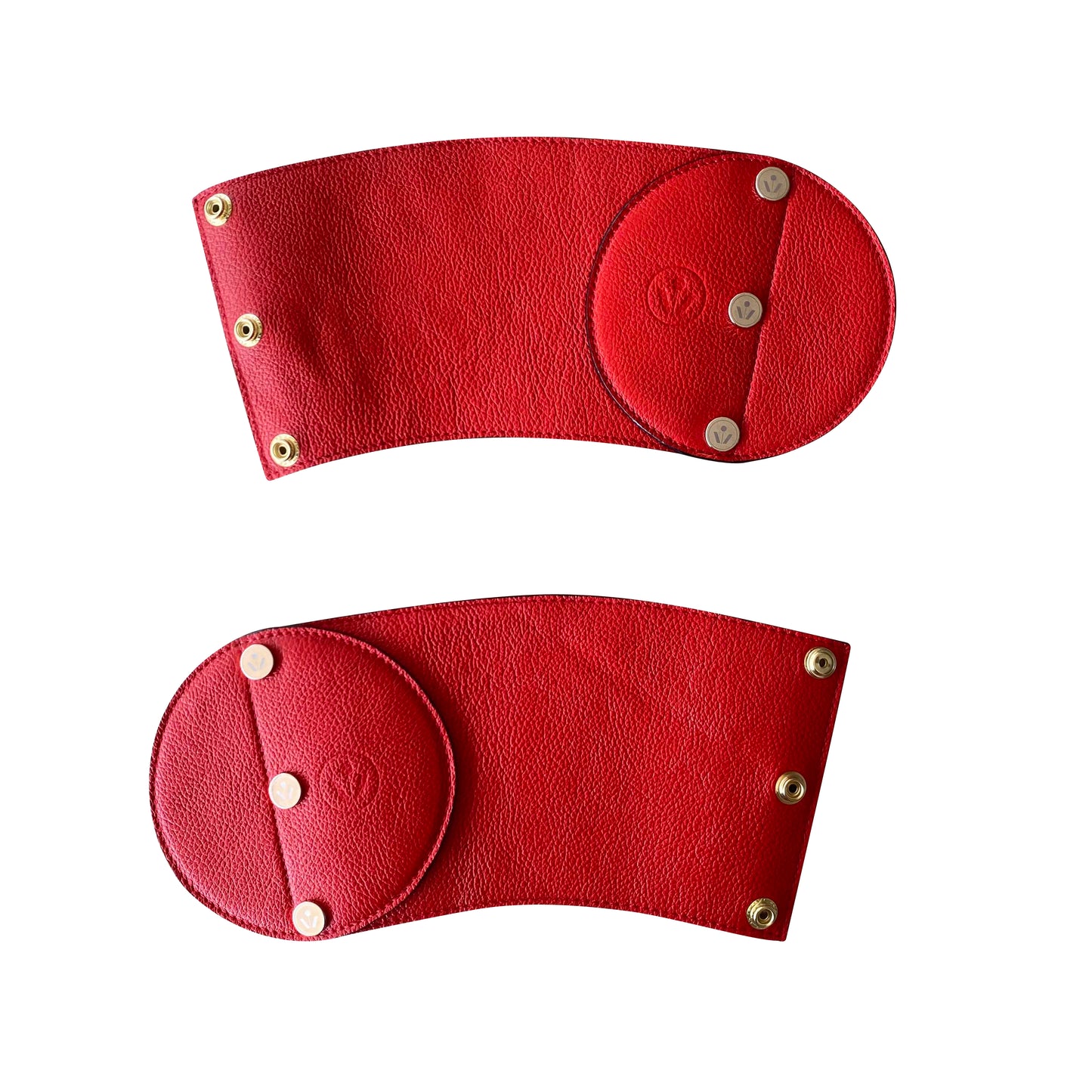 Circular Leather Wrist Cuffs
