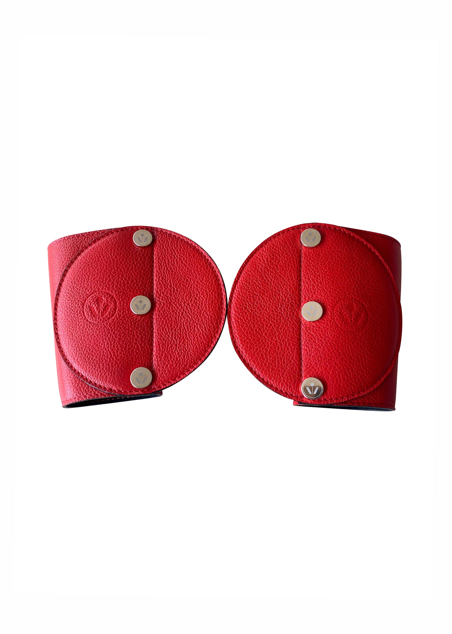 Circular Leather Wrist Cuffs