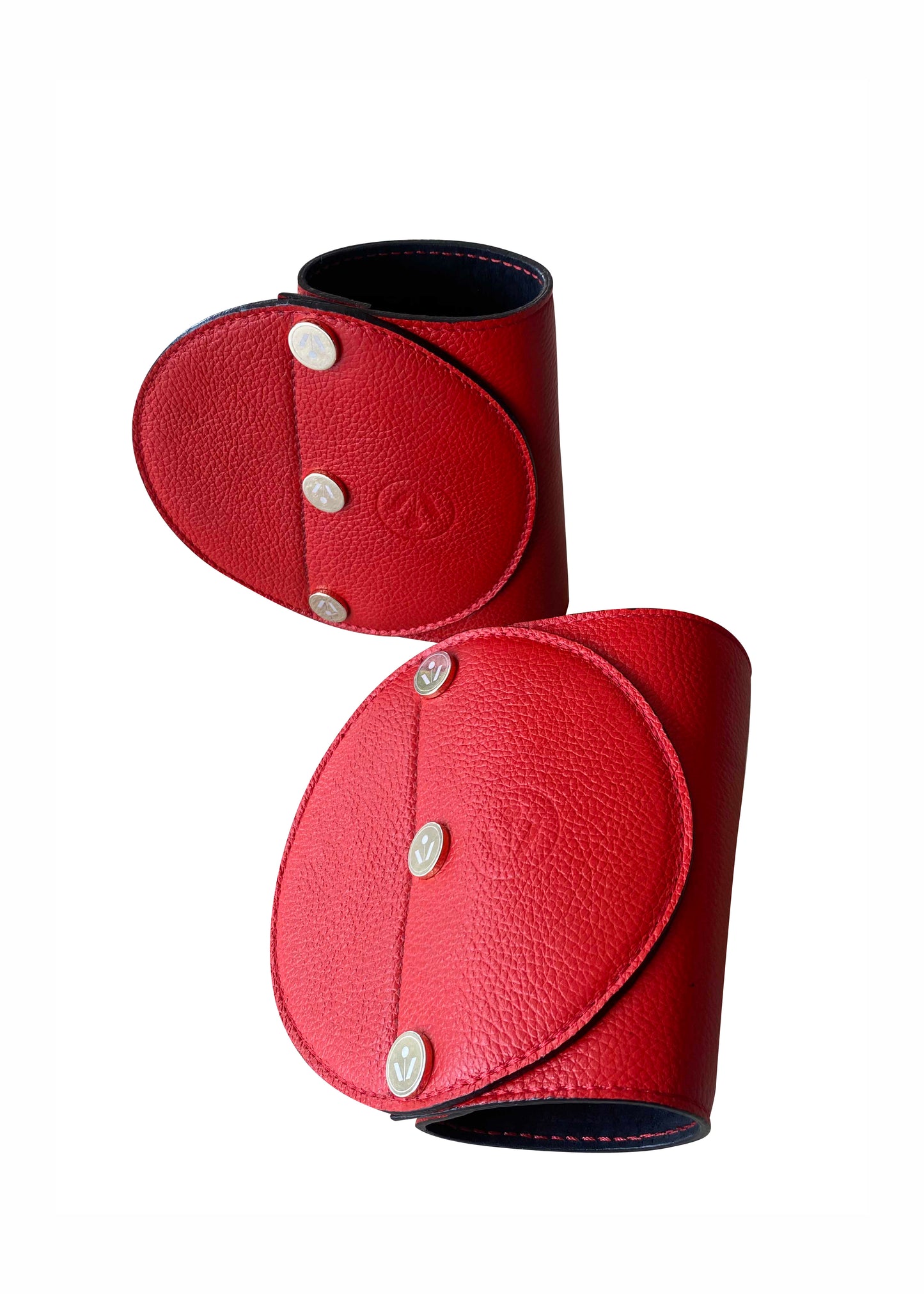 Circular Leather Wrist Cuffs