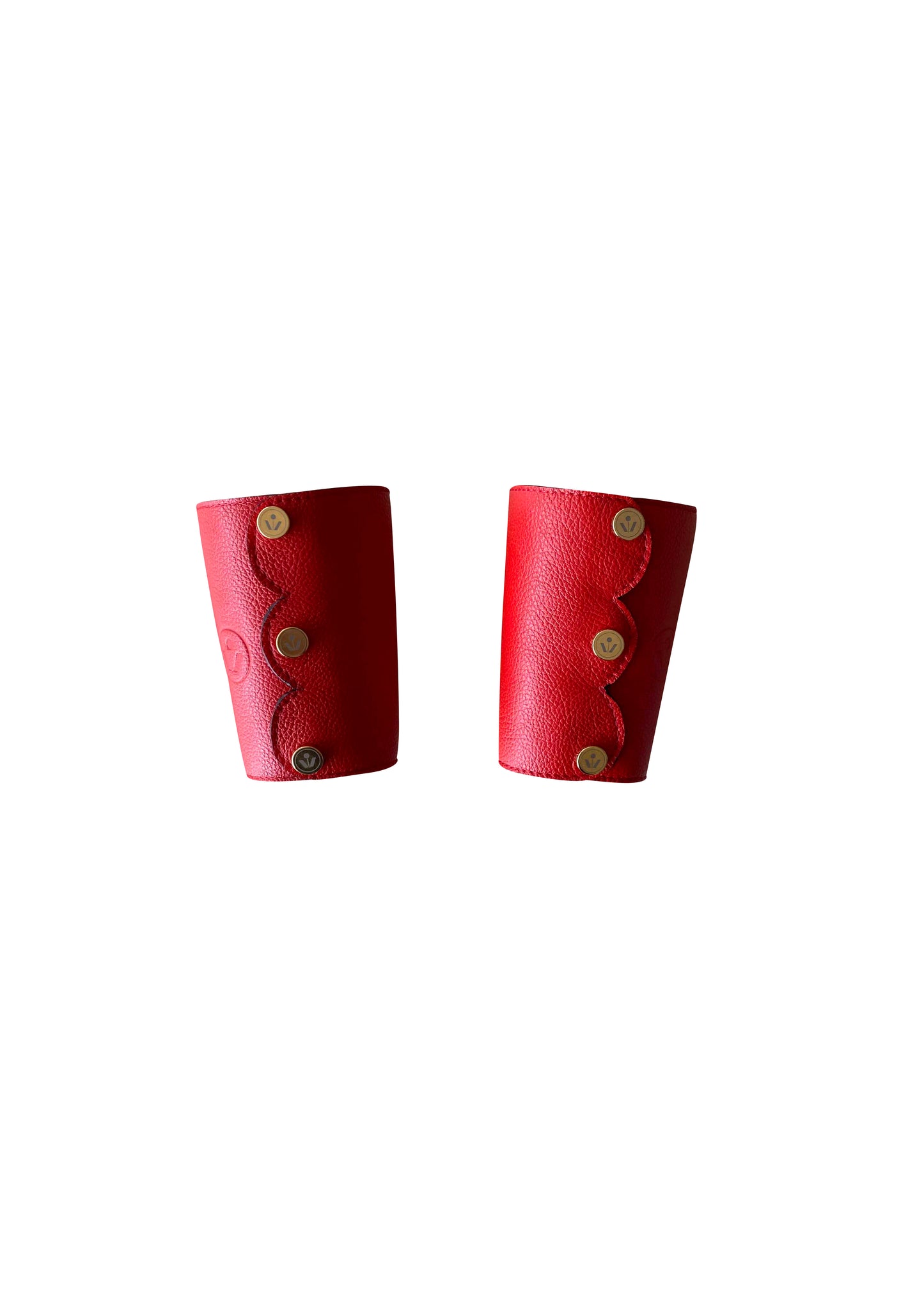 SCALLOP LEATHER WRIST CUFFS