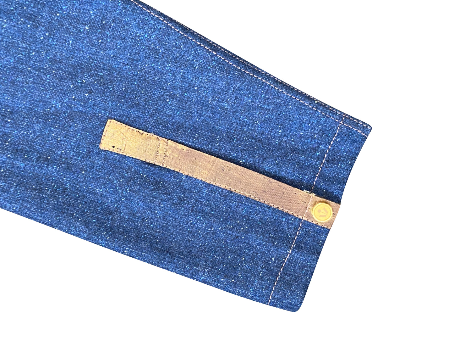 Speckled Wool Shirt with Ostrich Leather Shin Mandarin Collar