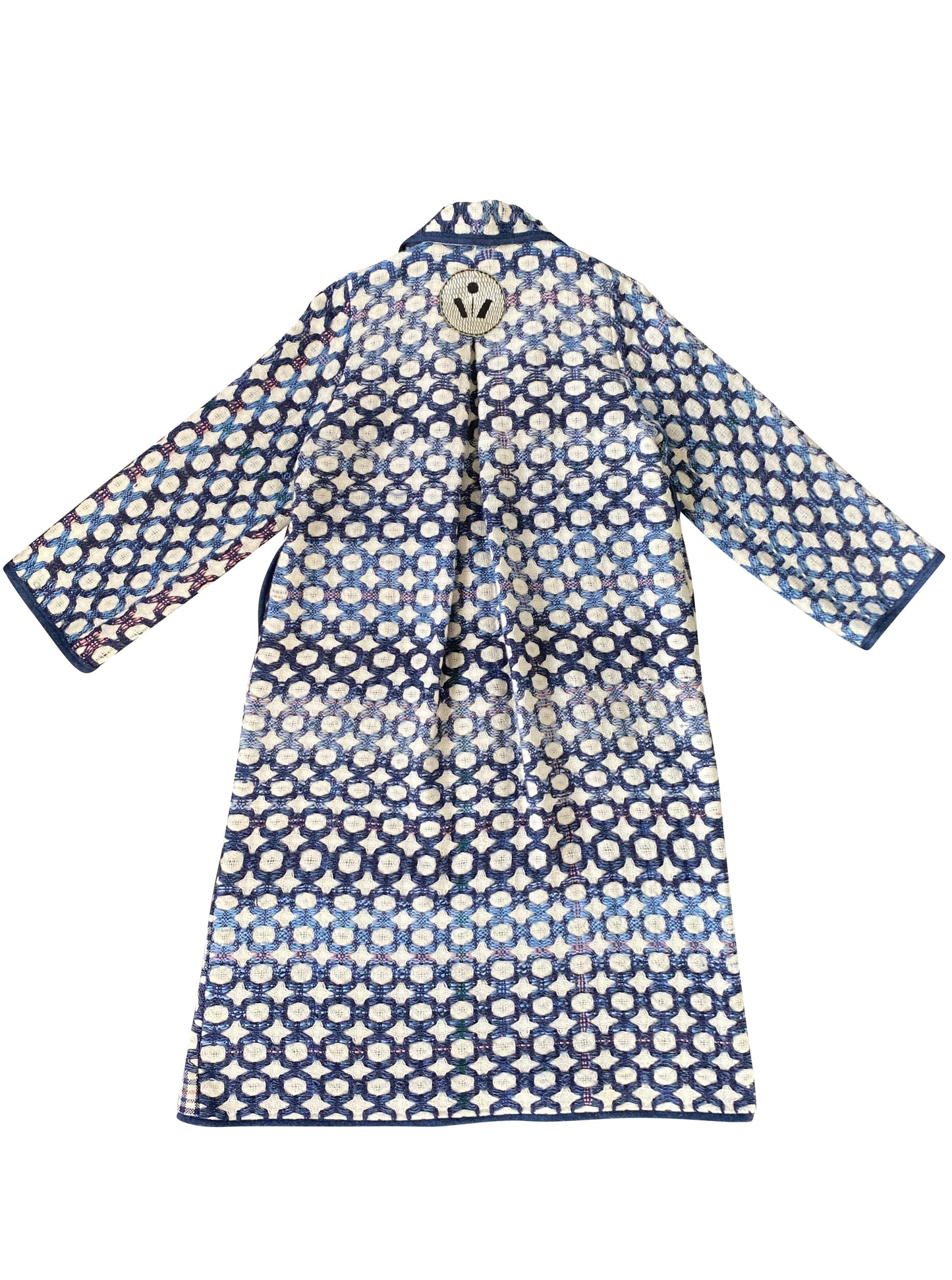 Artisanal Hand-Woven Raglan Coat in Wool & Mohair