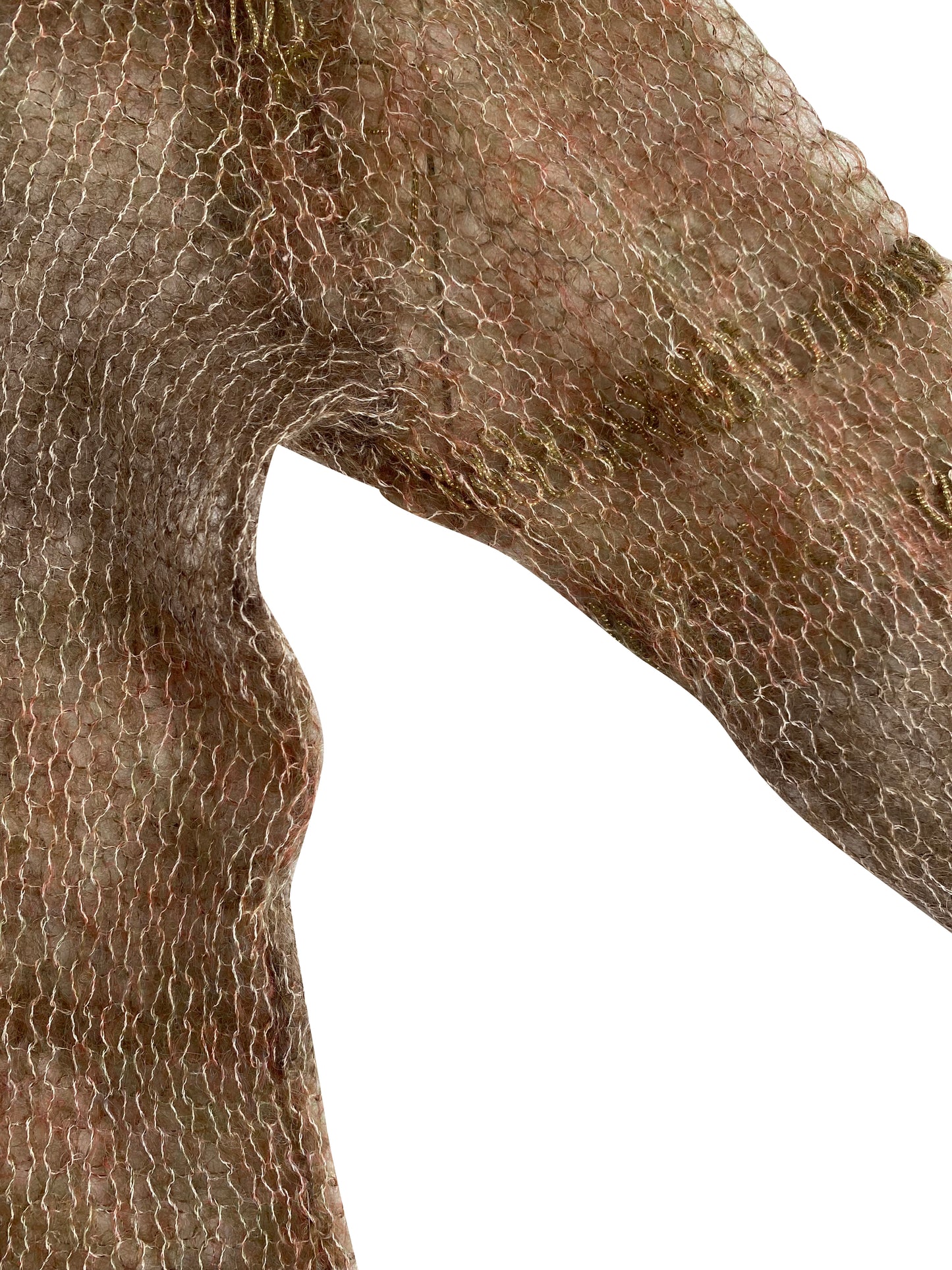 Wet Dust Silk Mohair Lamé Turtleneck