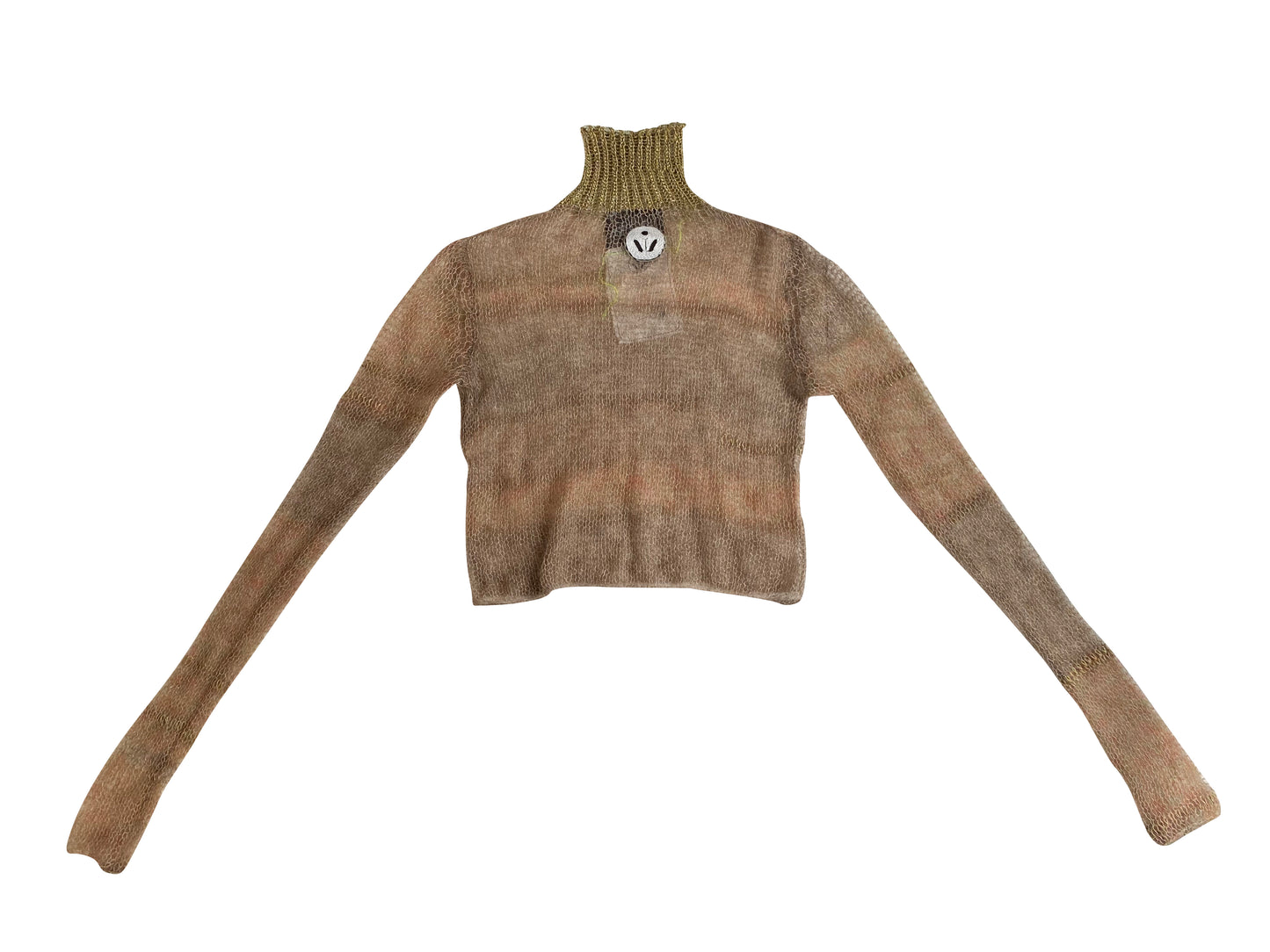 Wet Dust Silk Mohair Lamé Turtleneck