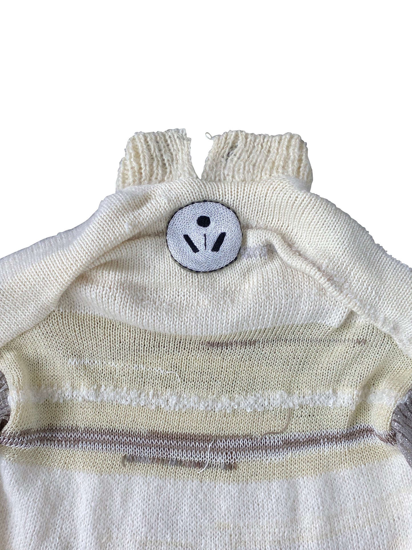 'Kersefontein Stairs with Victorian Decor' Artisanal Knitted Dress in Wool, Mohair, Deadstock Viscose & Lace