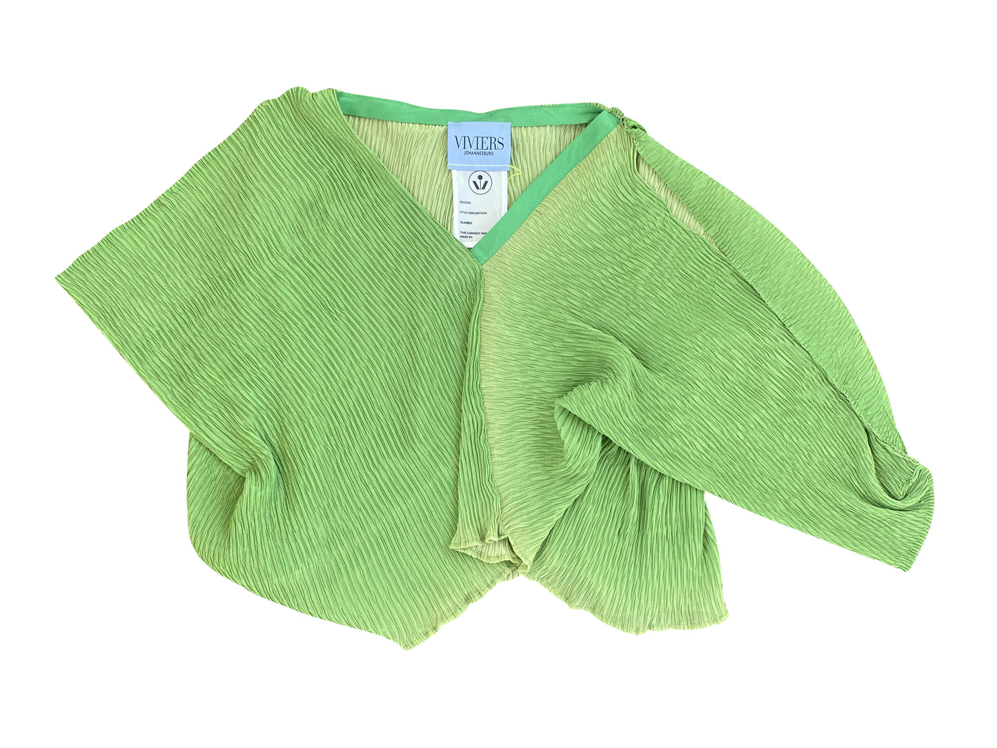 Lophophora Asymmetrical Mushroom plissé blouse