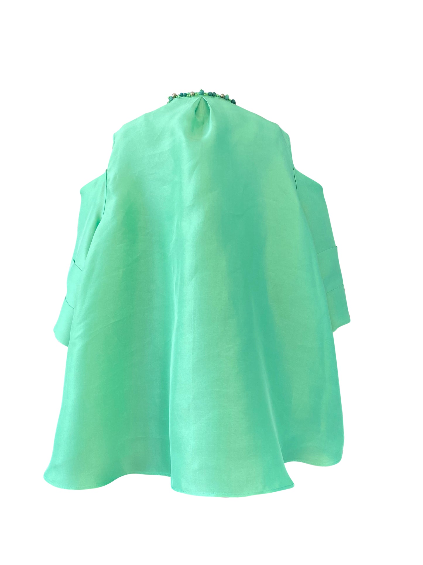 'Giada' Silk Dress With Beaded Handwork
