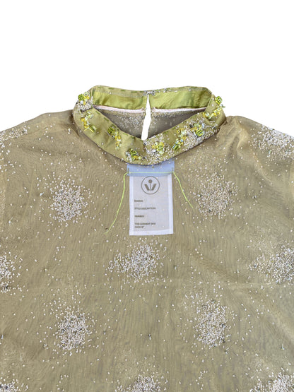 Olivine Galaxy T-shirt with Encrusted Hand Beading