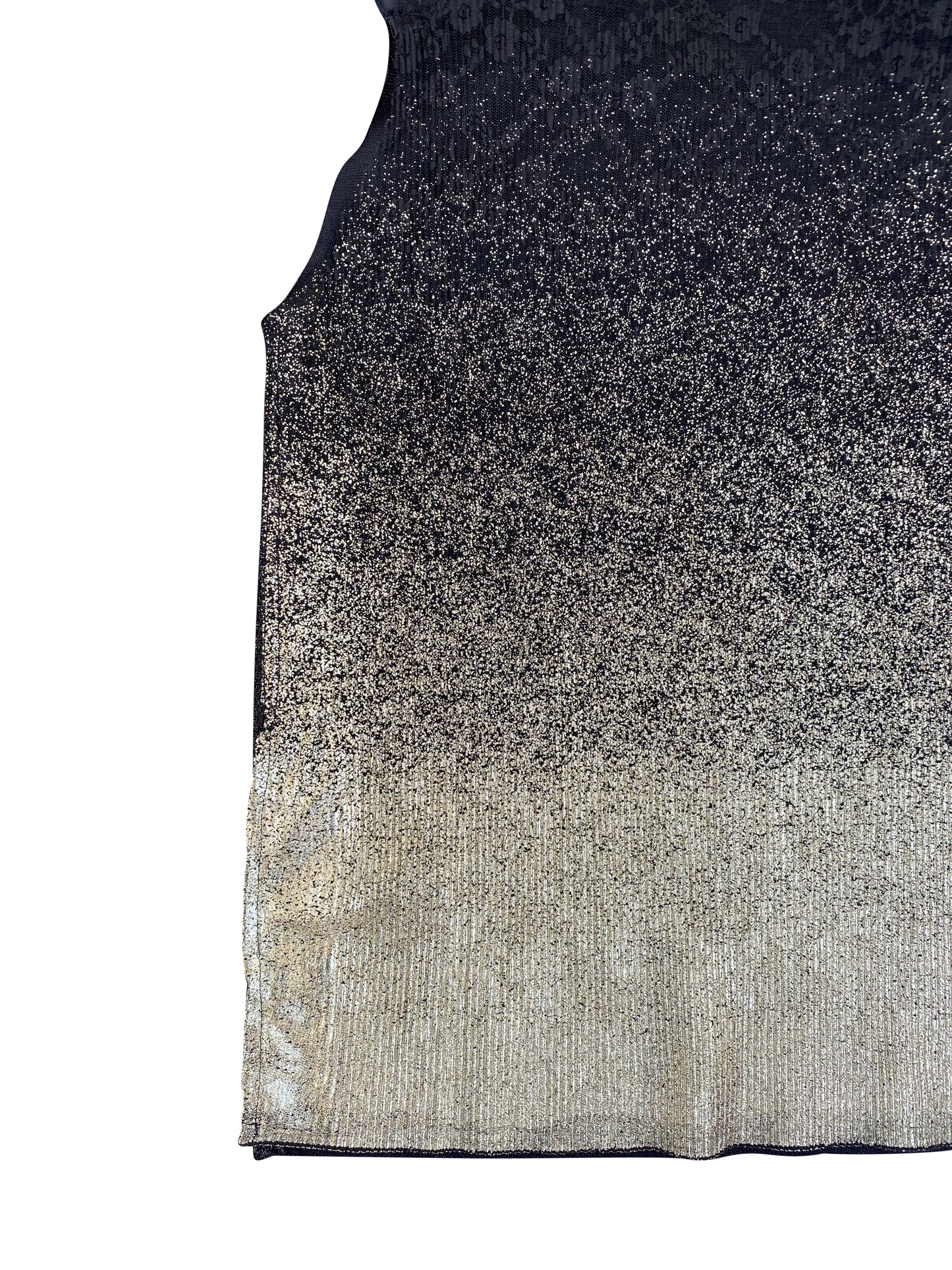 'Onyx & Gold' Lamé-on-Lace Top